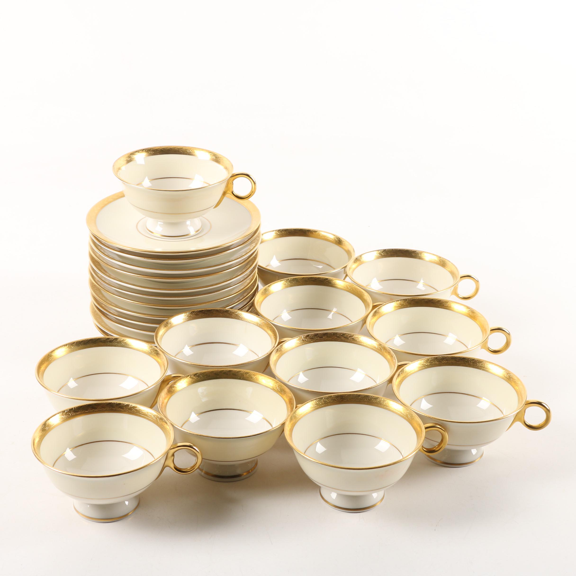 Vintage Haviland "Madison" Porcelain Teacup and Saucers