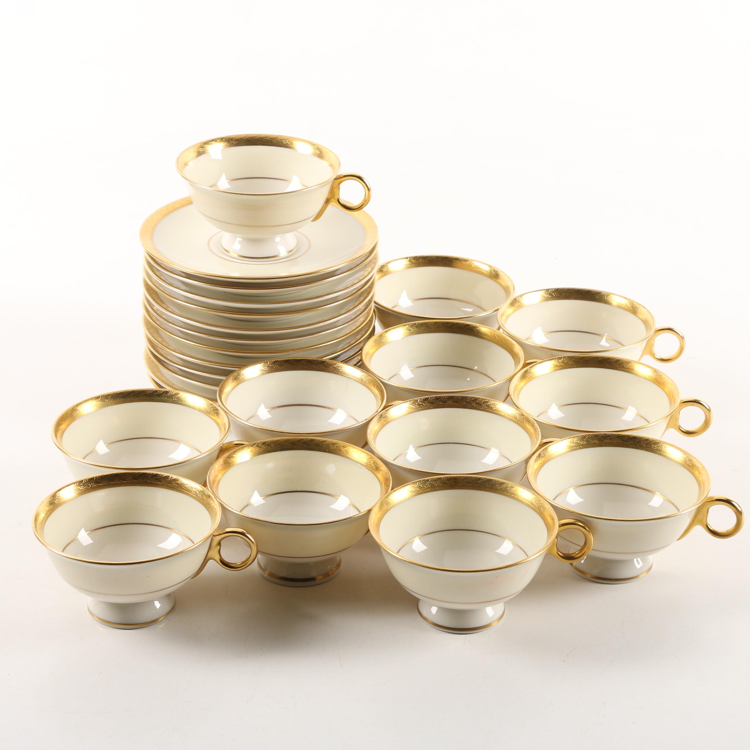 Vintage Haviland "Madison" Porcelain Teacup and Saucers