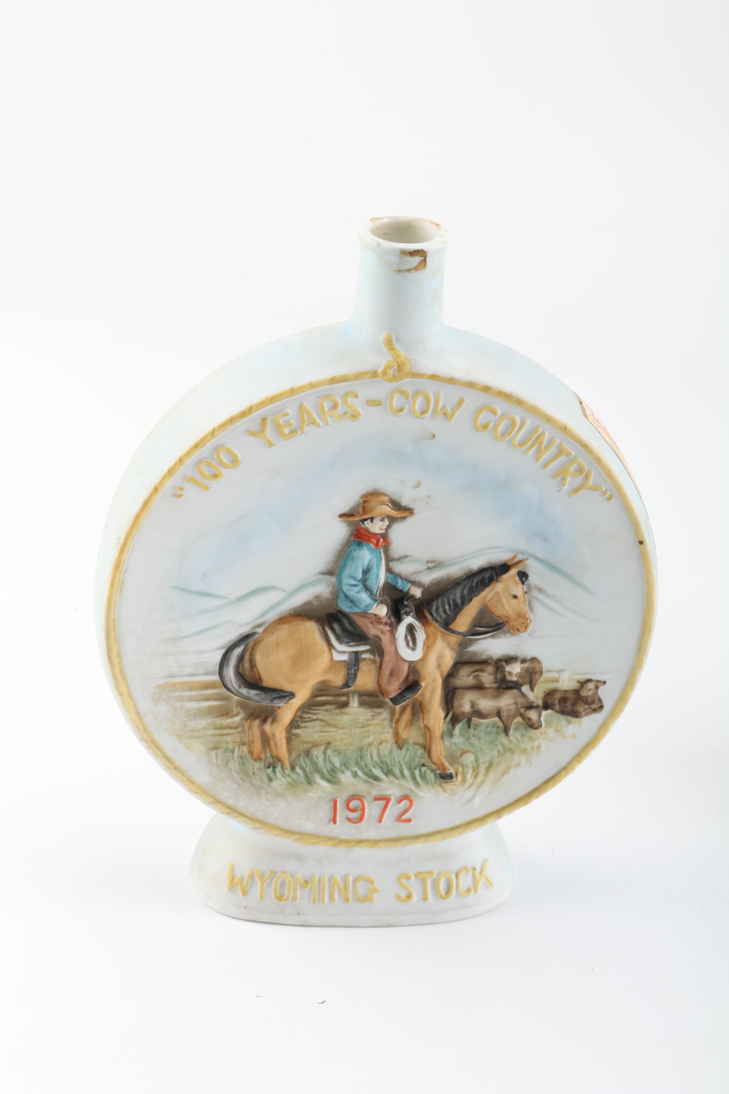 Last Chance and Jim Beam Bourbon Decanters