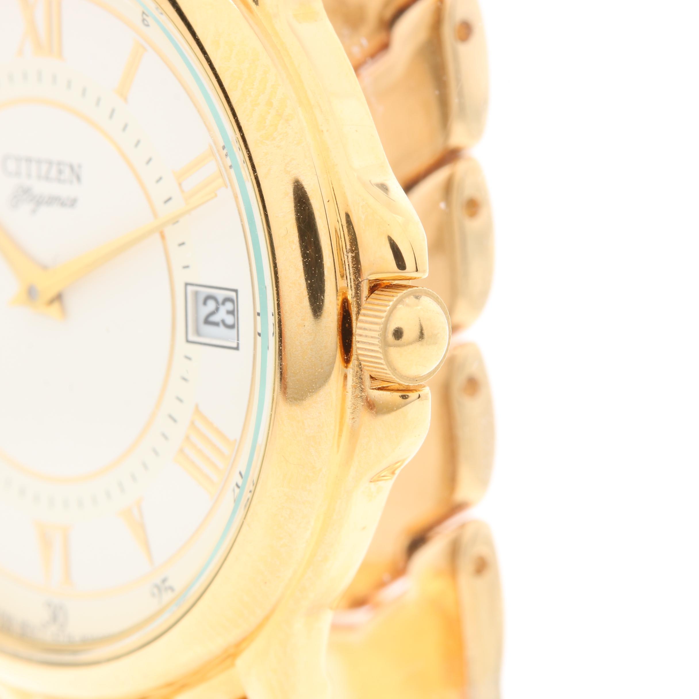 Citizen Elegance Gold Tone Dress Watch with Box