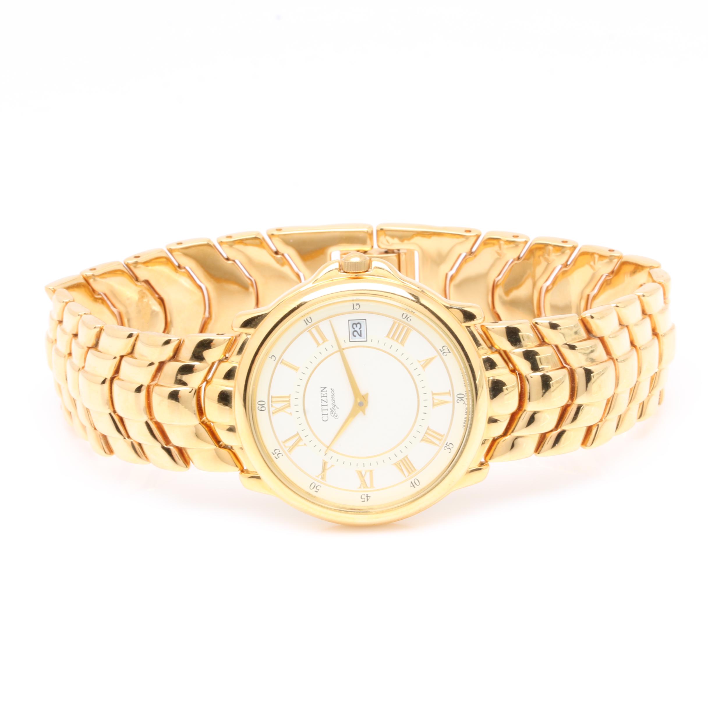 Citizen Elegance Gold Tone Dress Watch with Box