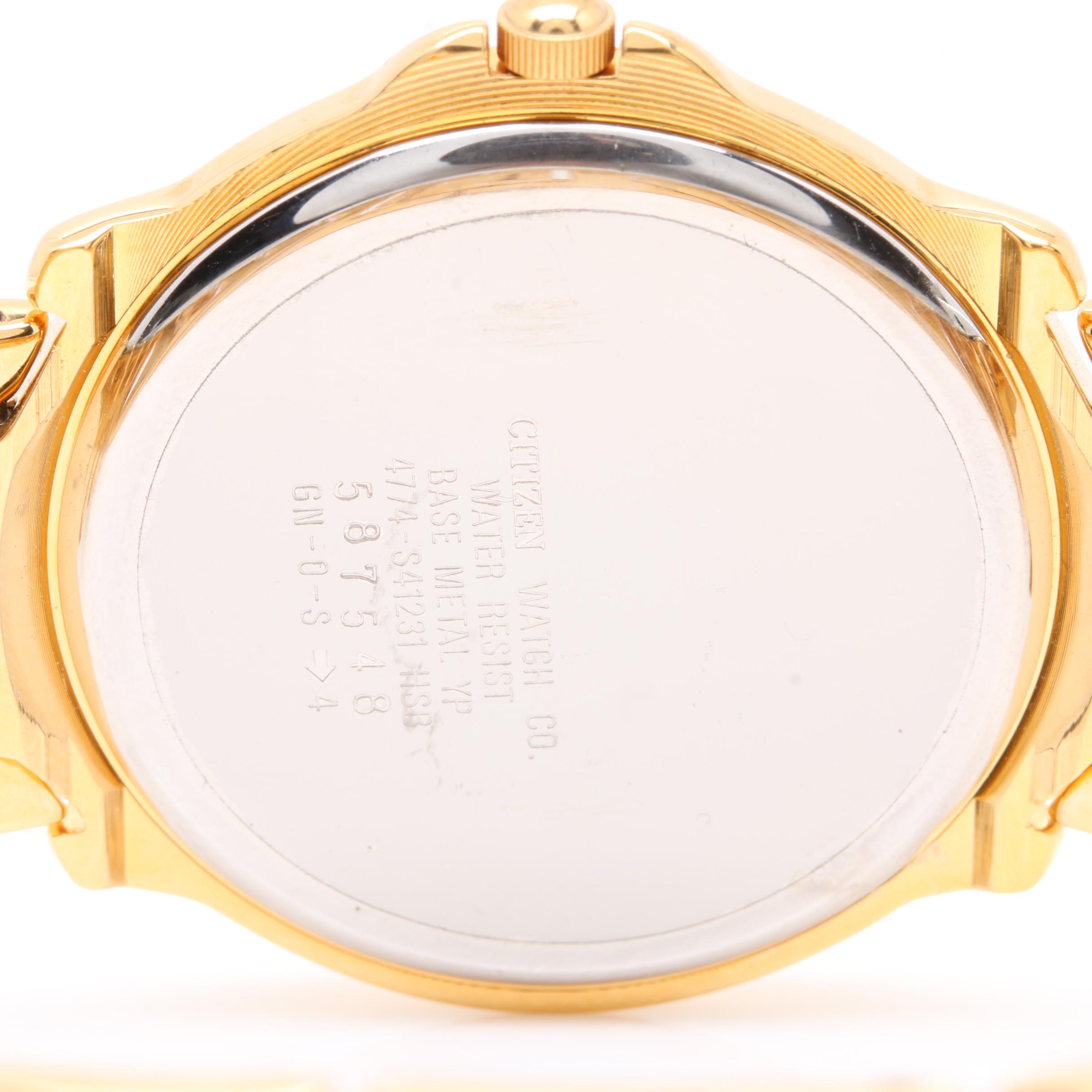 Citizen Elegance Gold Tone Dress Watch with Box