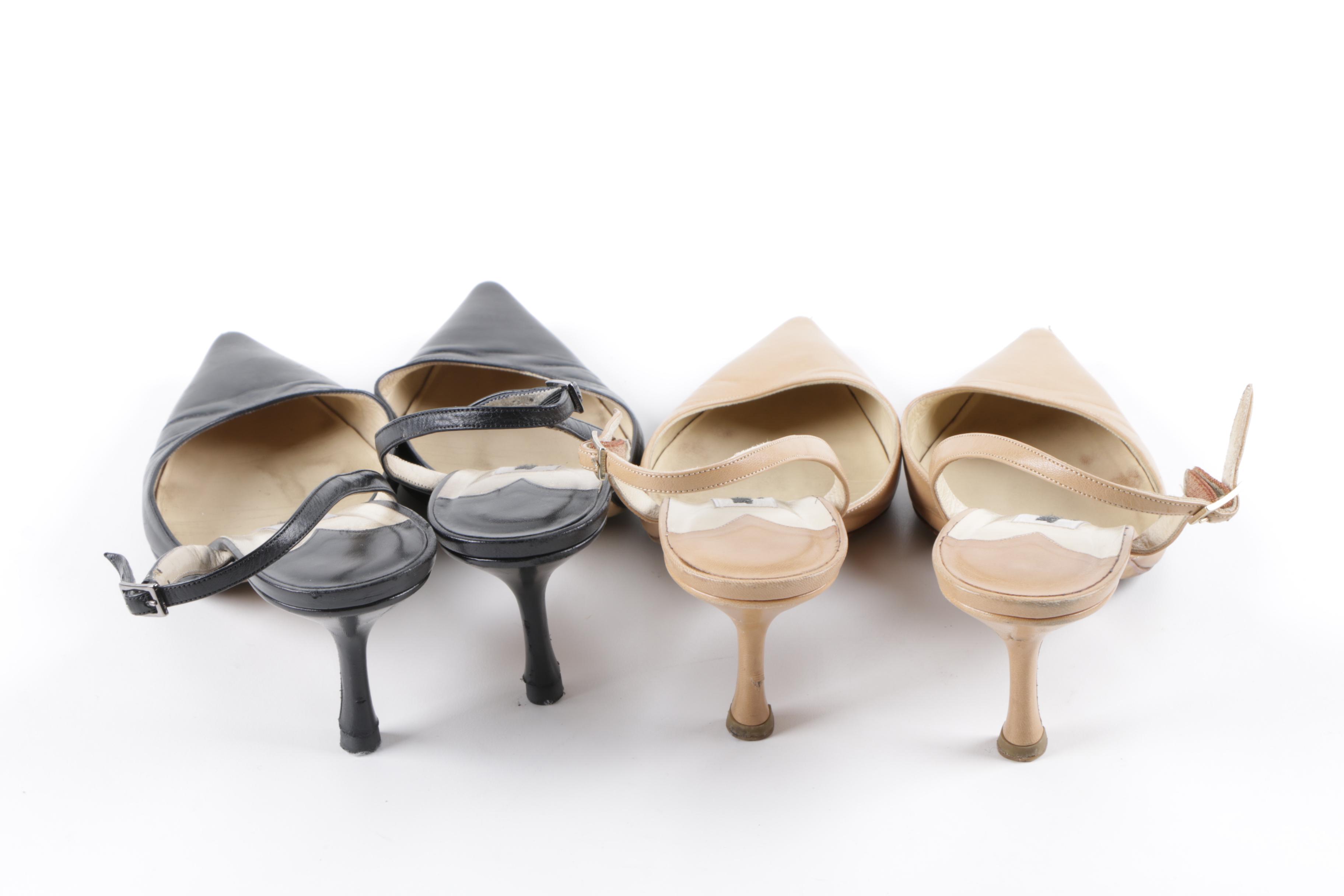 Jimmy Choo Leather Slingback Heels