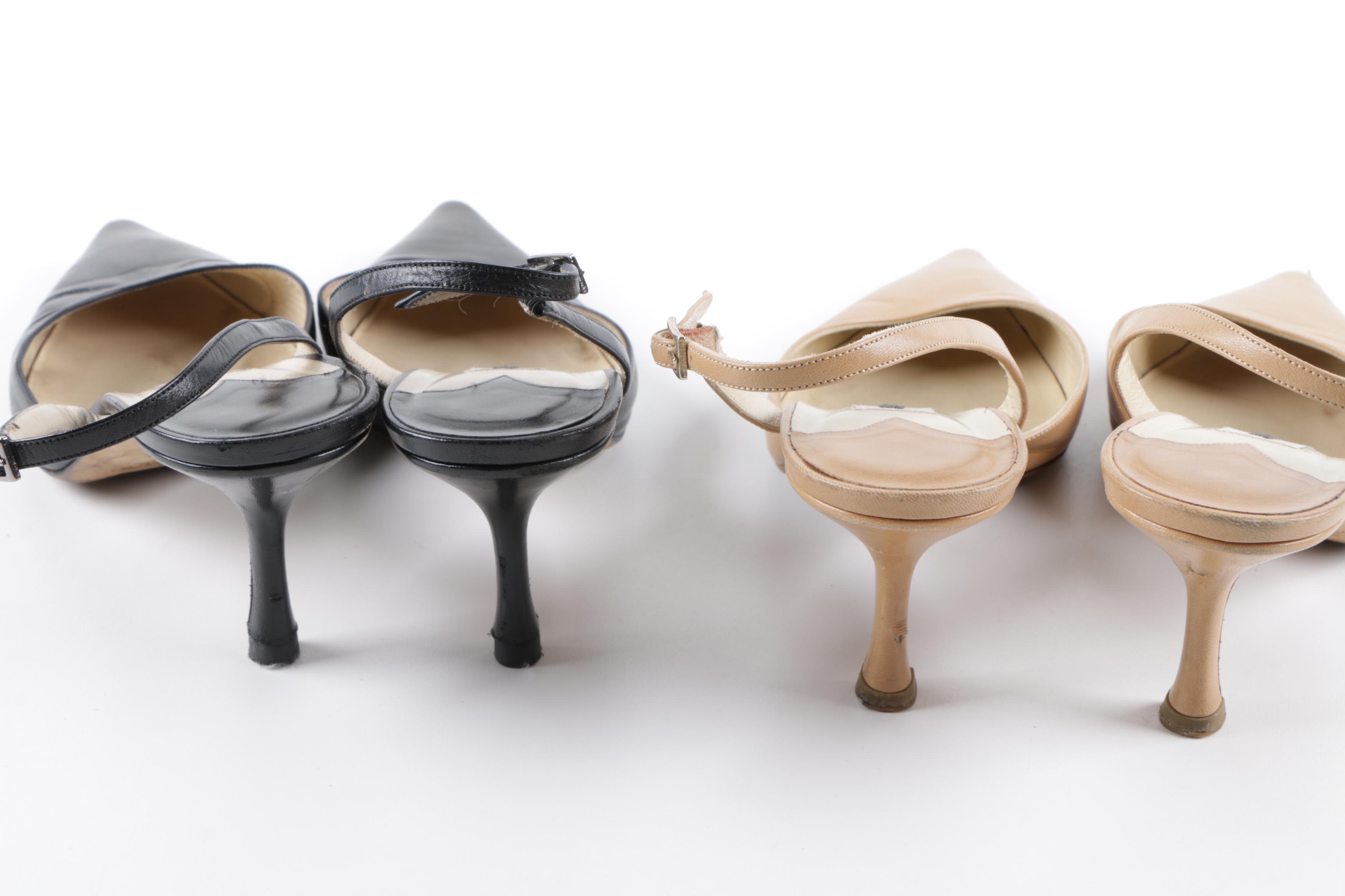 Jimmy Choo Leather Slingback Heels