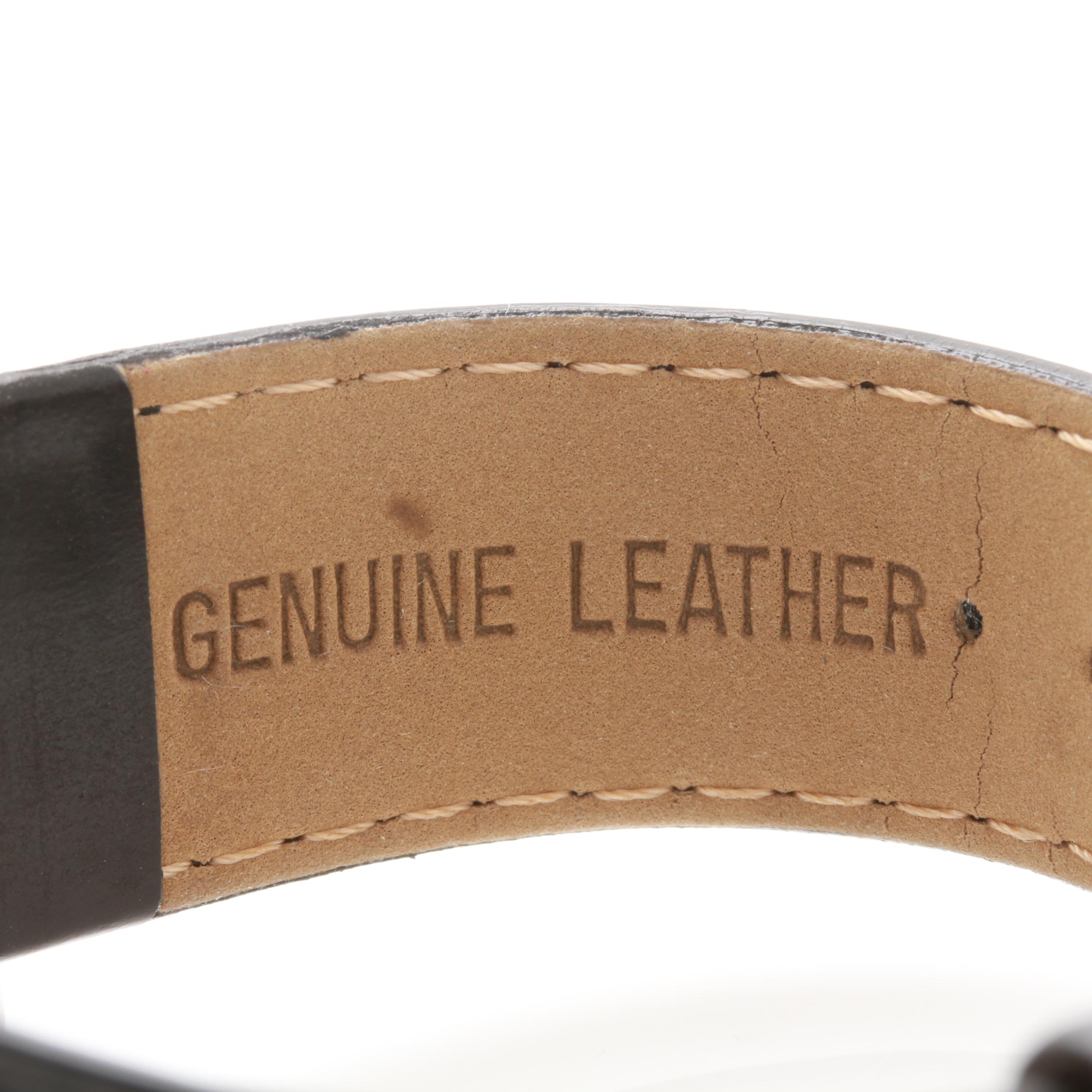 Ford Motor Co. Centennial Stainless Steel Leather Watch with Key Chain