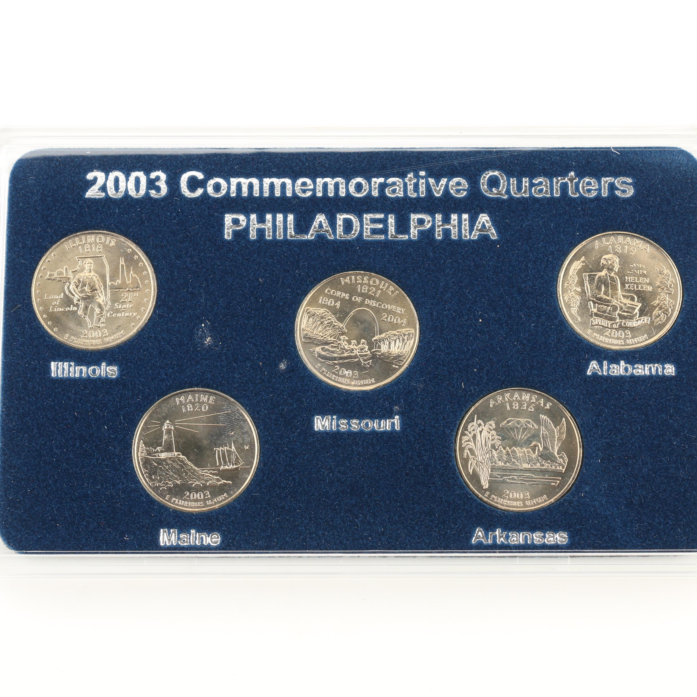 Group of Twenty-Five Philadelphia Mint Statehood Quarters from 1999-2003