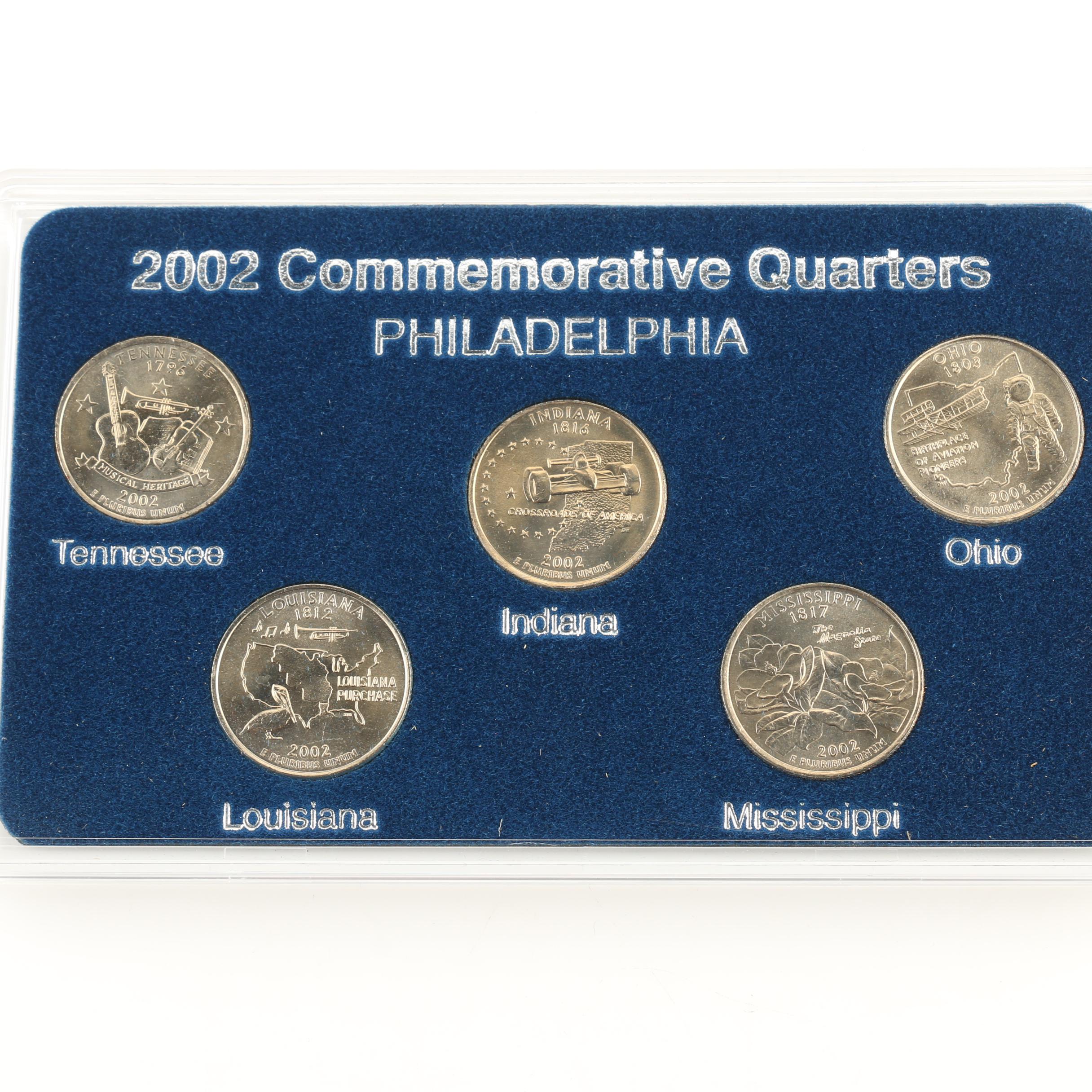 Group of Twenty-Five Philadelphia Mint Statehood Quarters from 1999-2003
