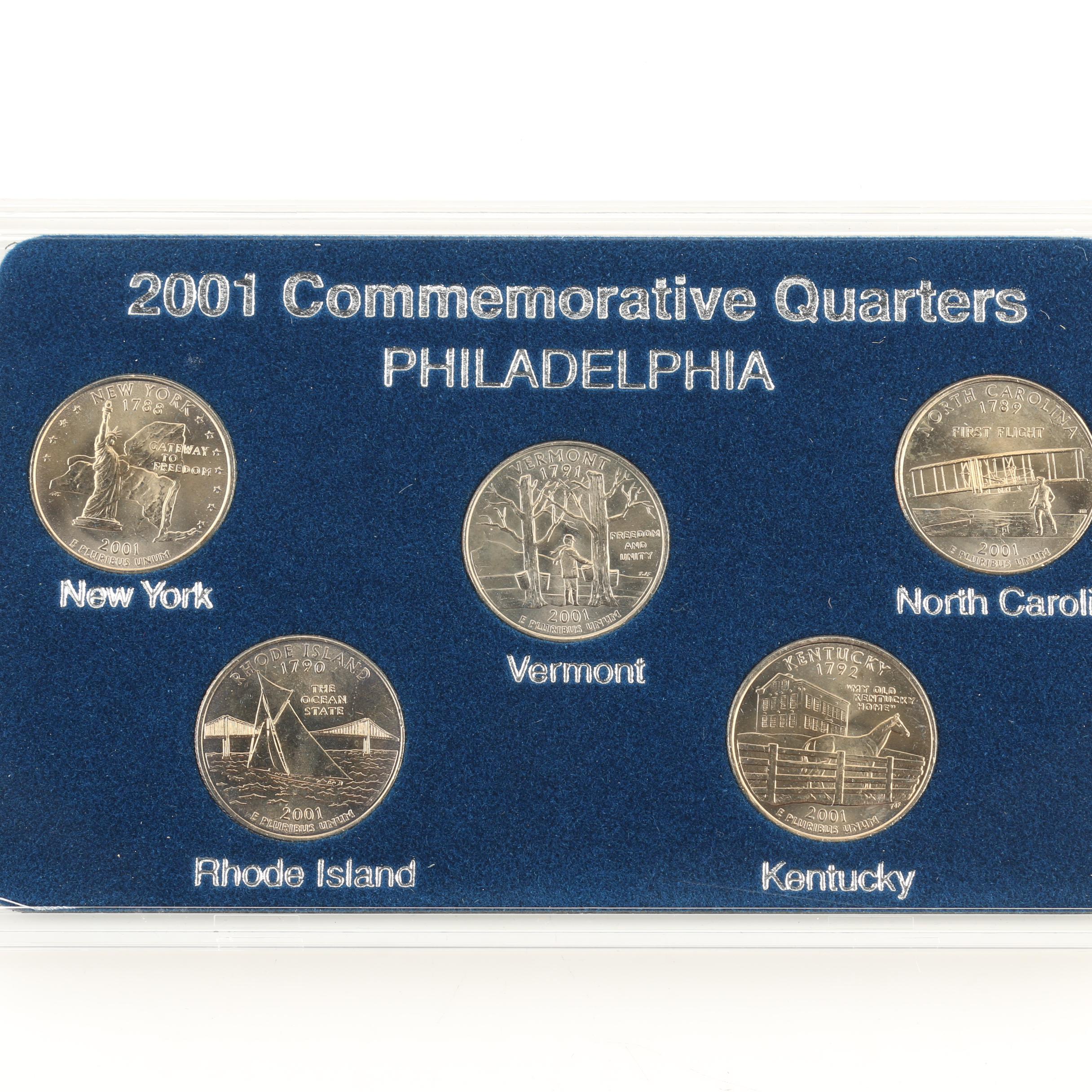 Group of Twenty-Five Philadelphia Mint Statehood Quarters from 1999-2003