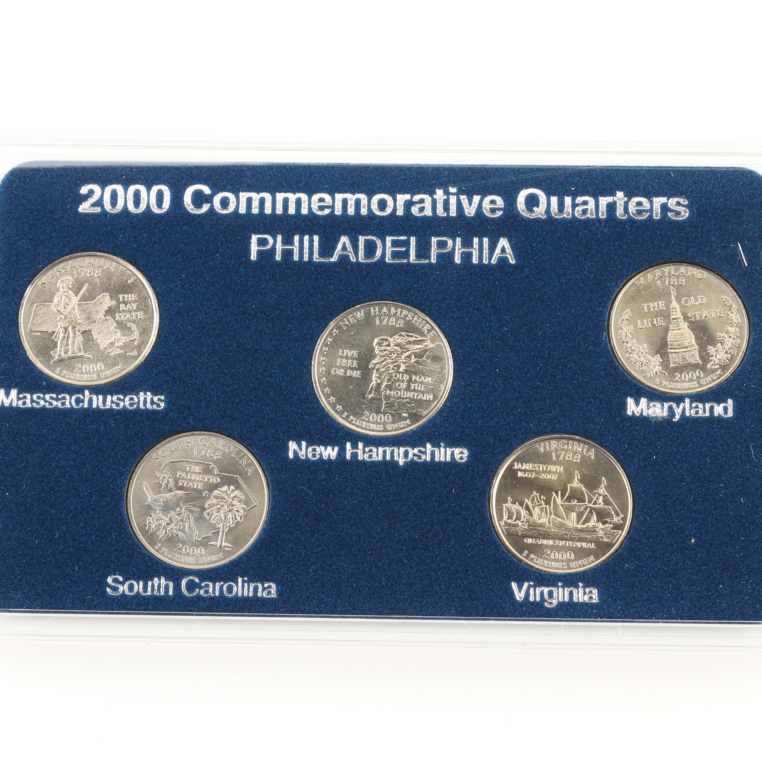 Group of Twenty-Five Philadelphia Mint Statehood Quarters from 1999-2003
