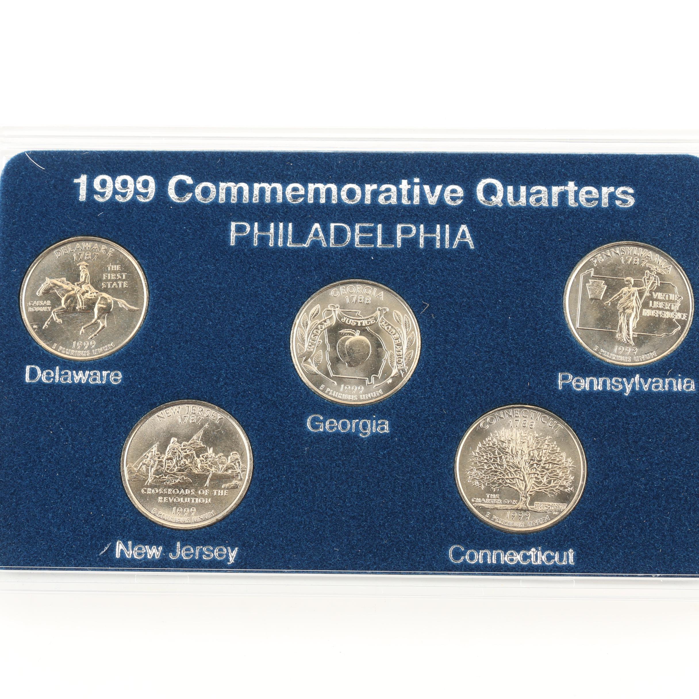 Group of Twenty-Five Philadelphia Mint Statehood Quarters from 1999-2003