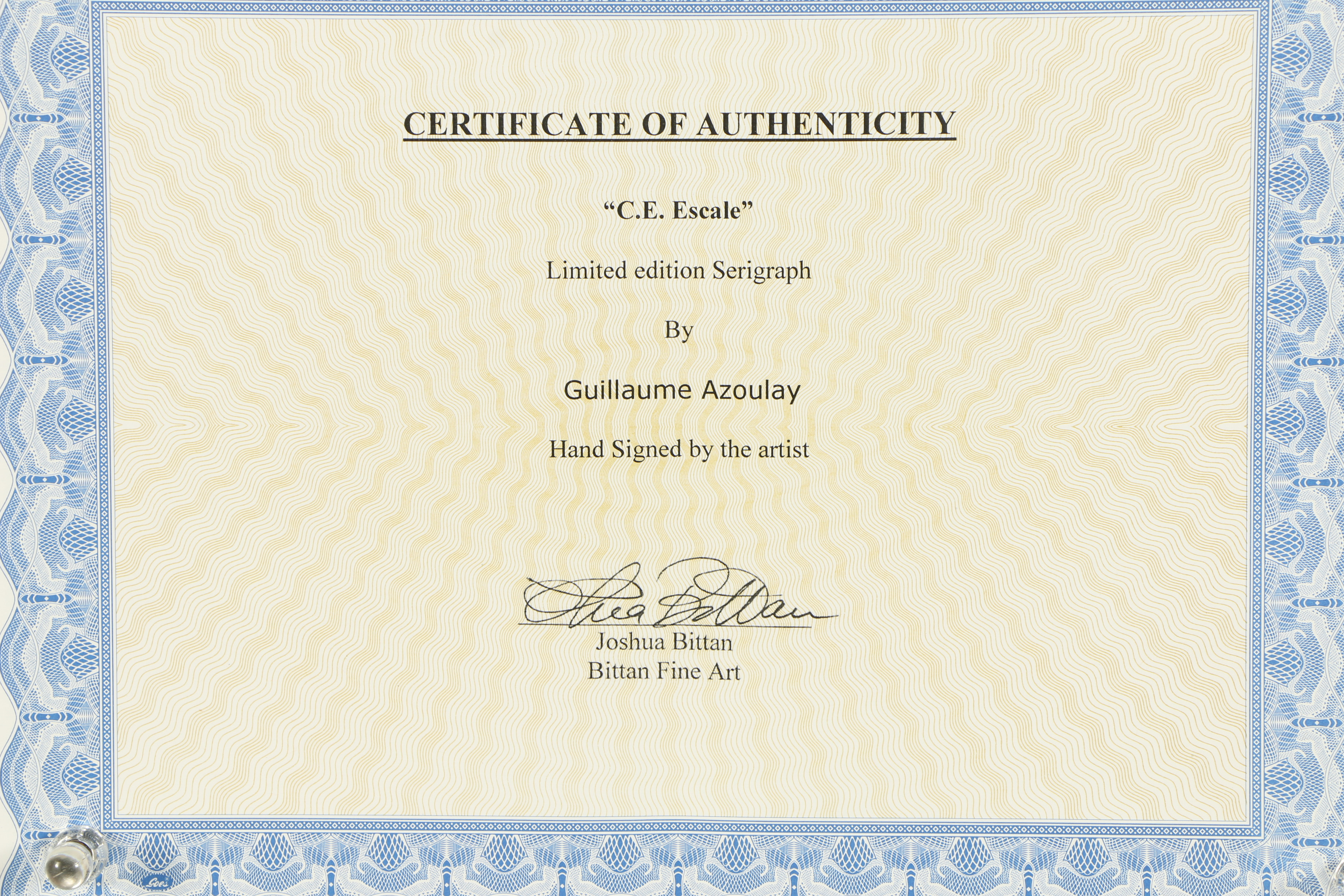 Guillaume Azoulay Serigraph "Escale"