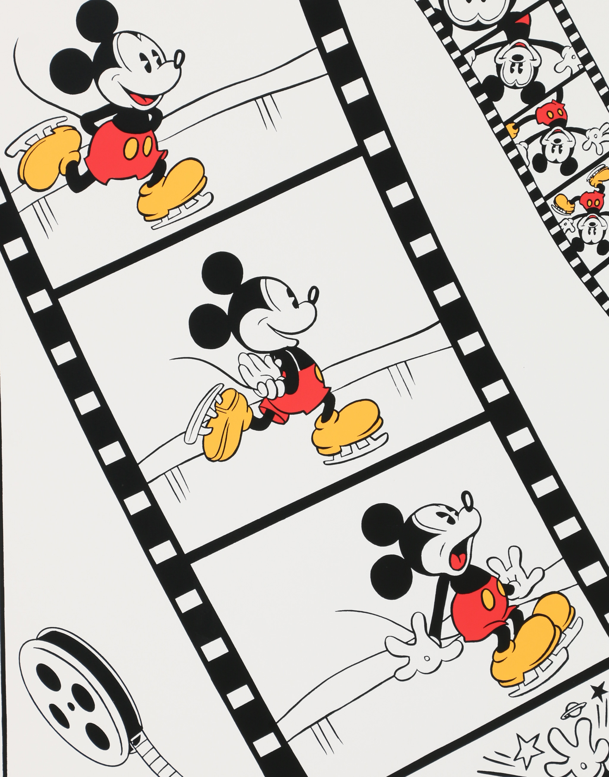 Sowa and Reiser Serigraph of Mickey Mouse on Ice Skates