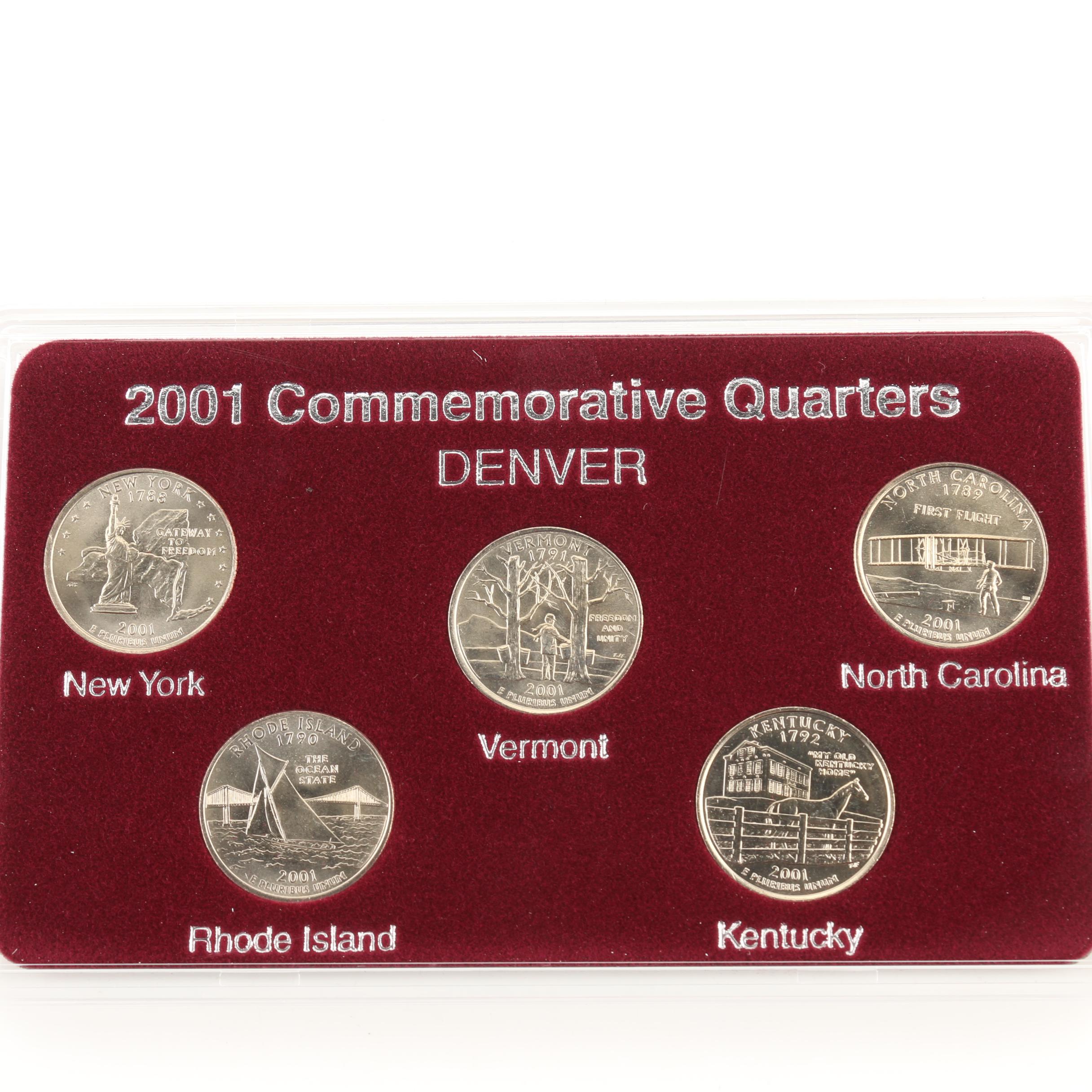 Group of Twenty-Five Denver Mint Statehood Quarters from 1999-2003