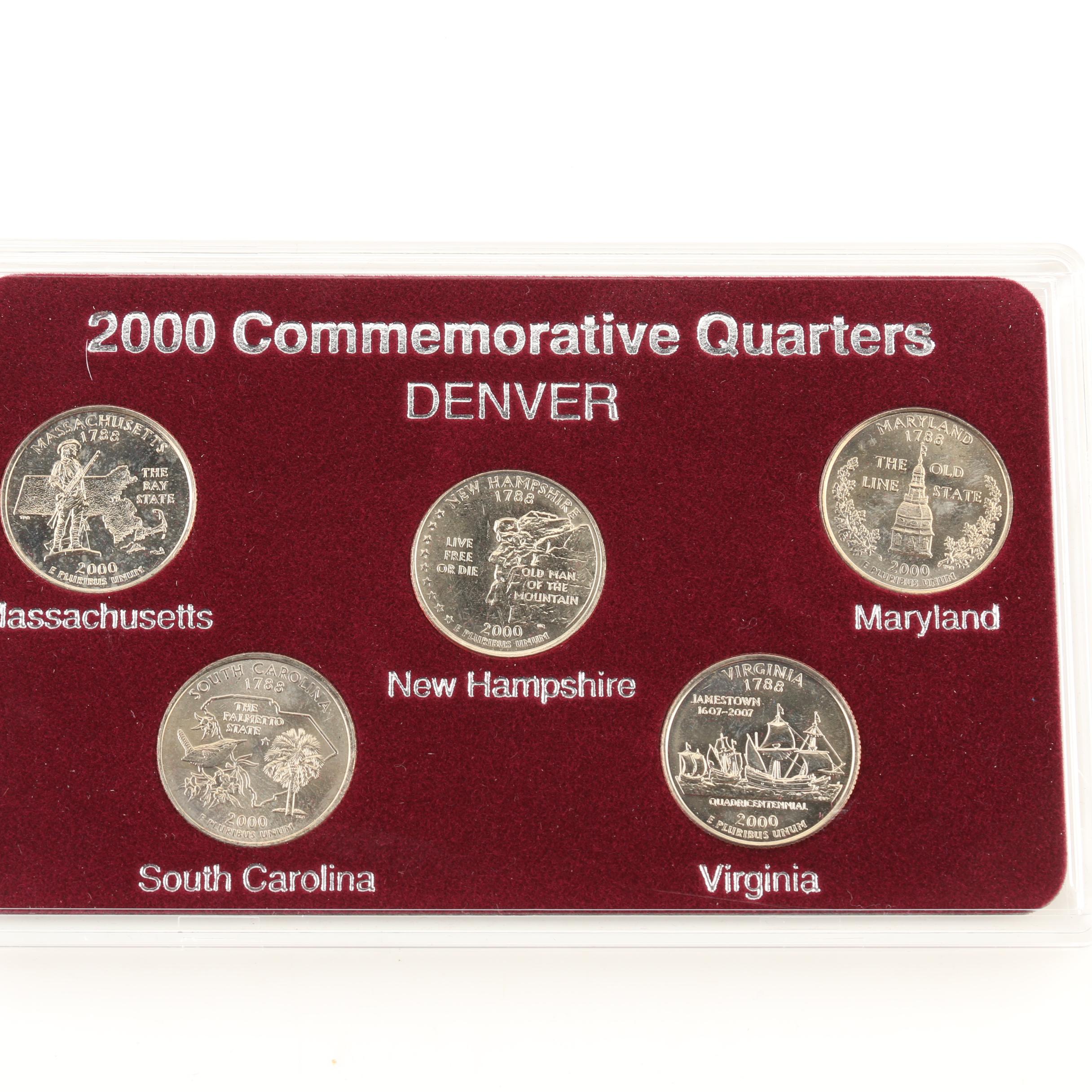 Group of Twenty-Five Denver Mint Statehood Quarters from 1999-2003