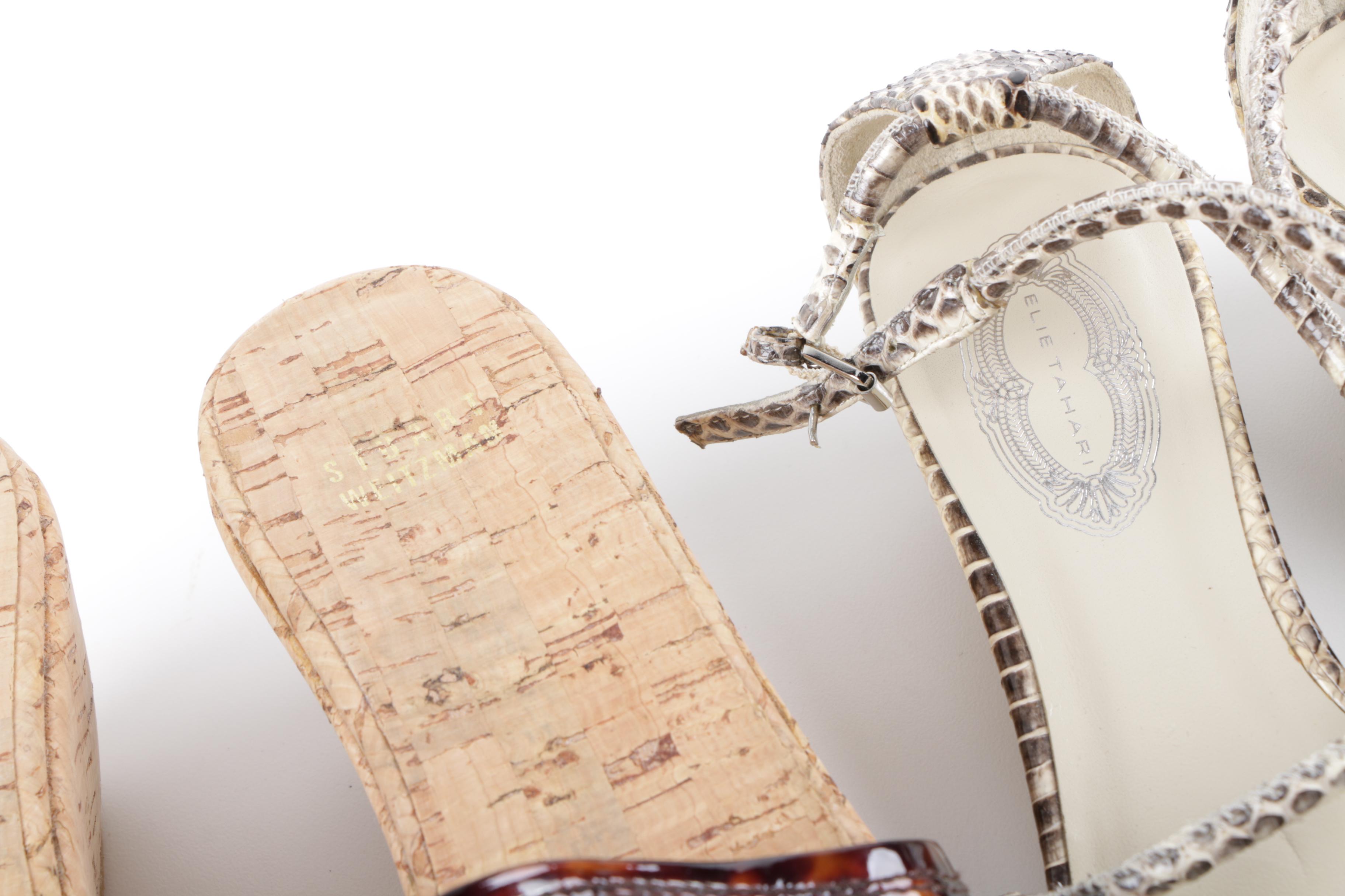 Women's Slides and Strap Sandals Featuring Stuart Weitzman and Elie Tahari