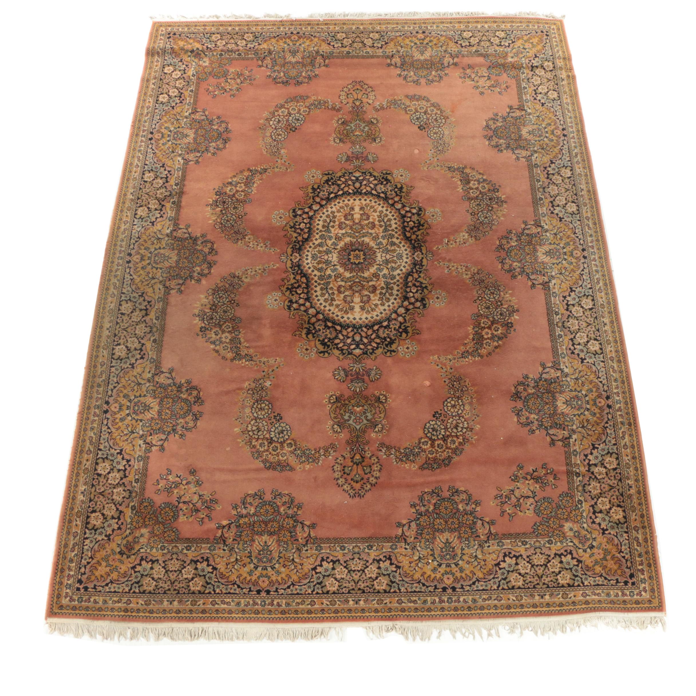 Power-Loomed Belgian Persian-Style Wool Area Rug