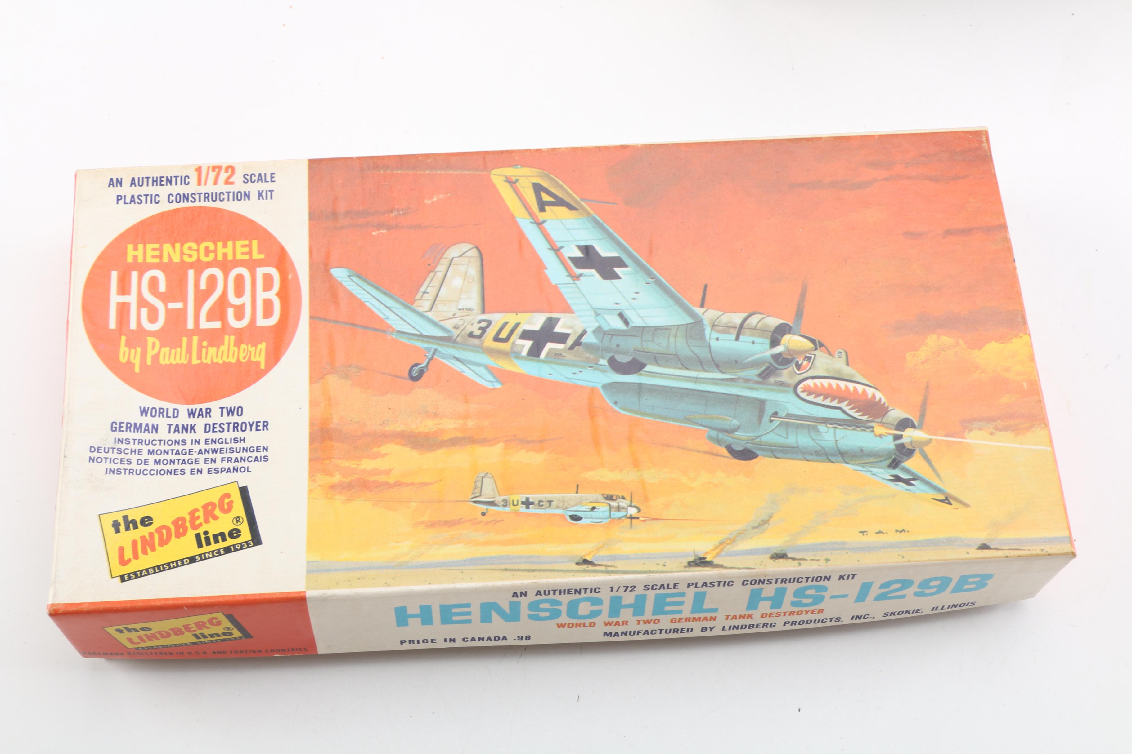 Military Aircraft Model Kits Including Lindberg