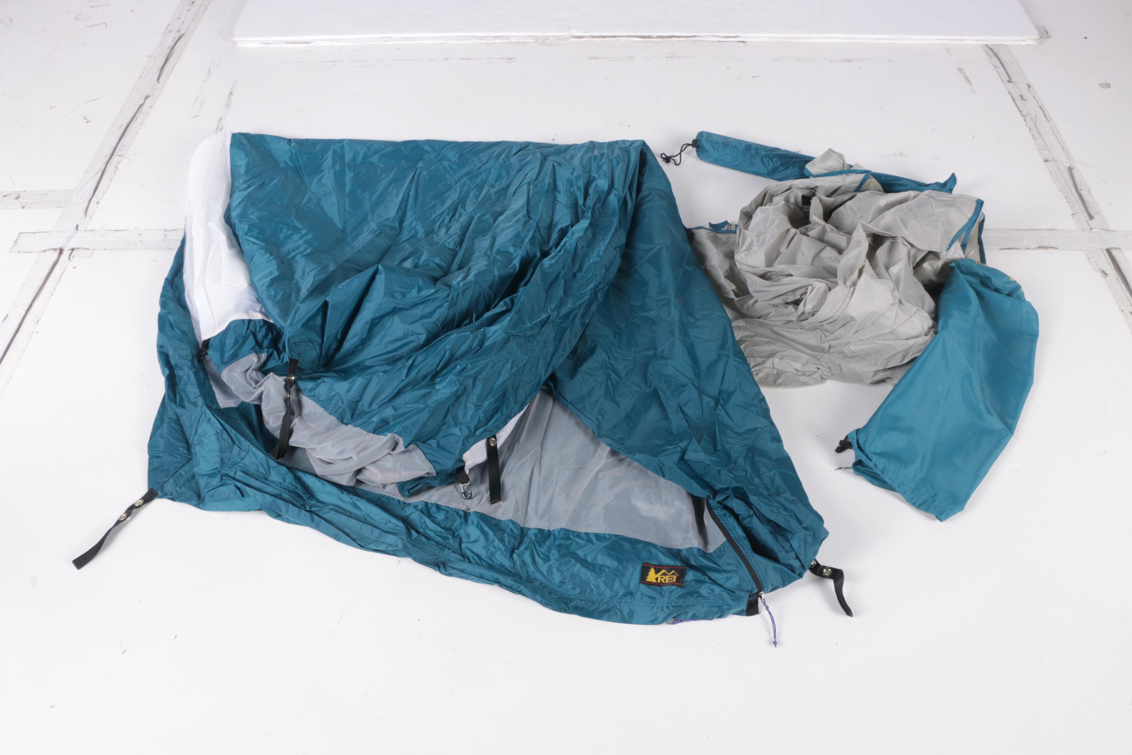 REI Camp Hut 2 Tent, Therm-a-Rest Basecamp Mattress and Sleeping Bags