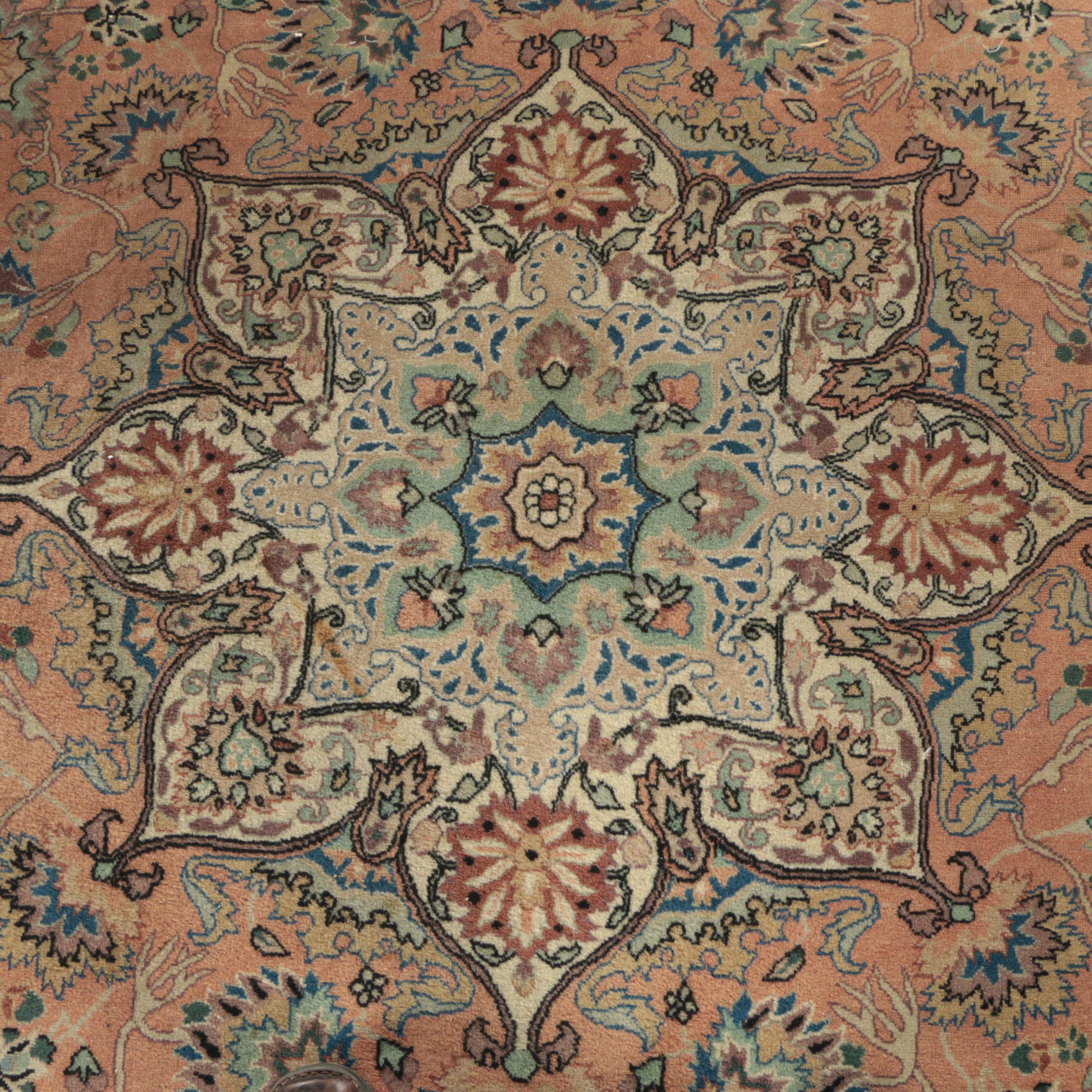Finely Hand-Knotted Persian Tabriz Wool Room Sized Rug