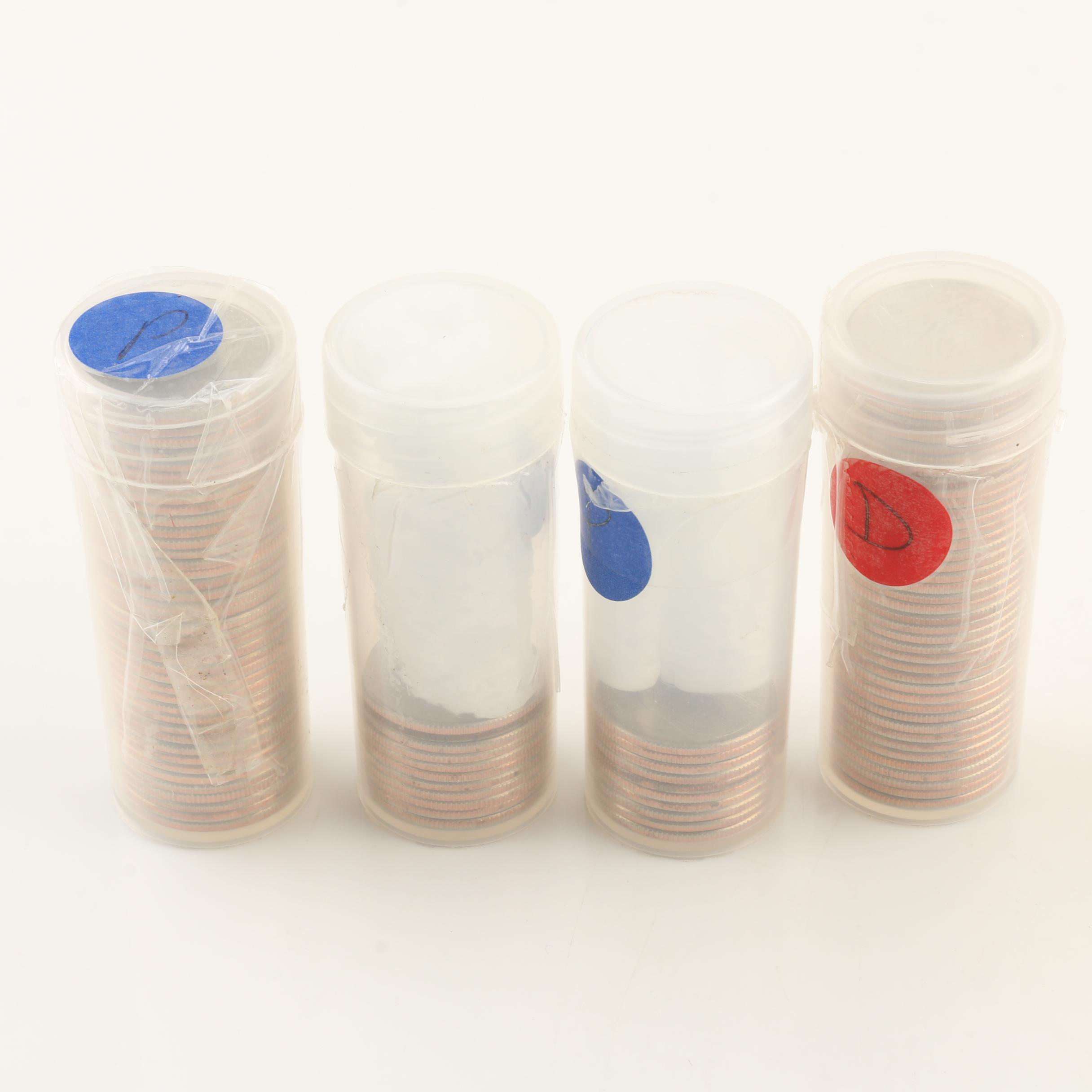 Group of 101 Various U.S. Statehood Quarters and  U.S. Mint State Quarter Folder