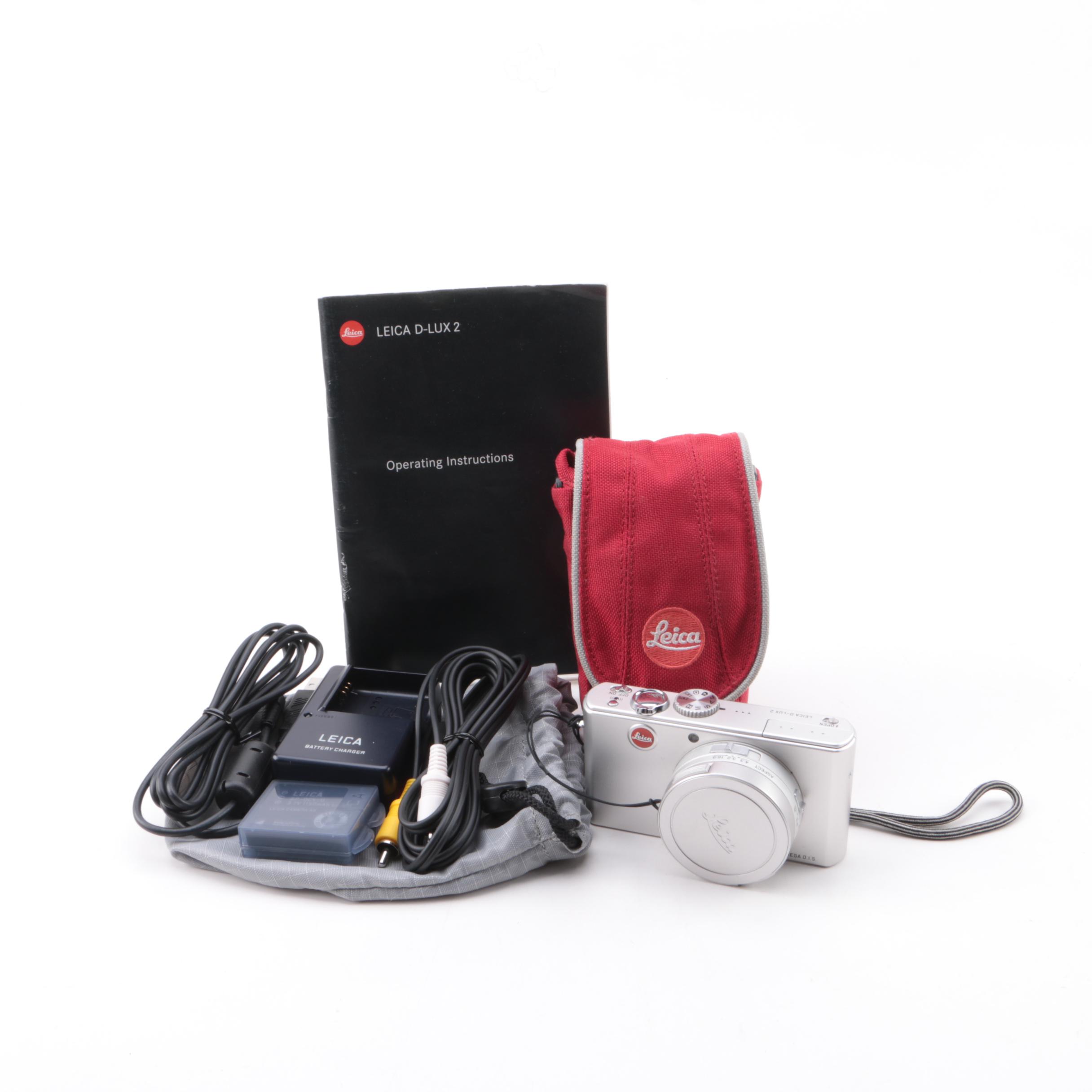 Leica D-LUX 2 Digital Camera with Case and Accessories