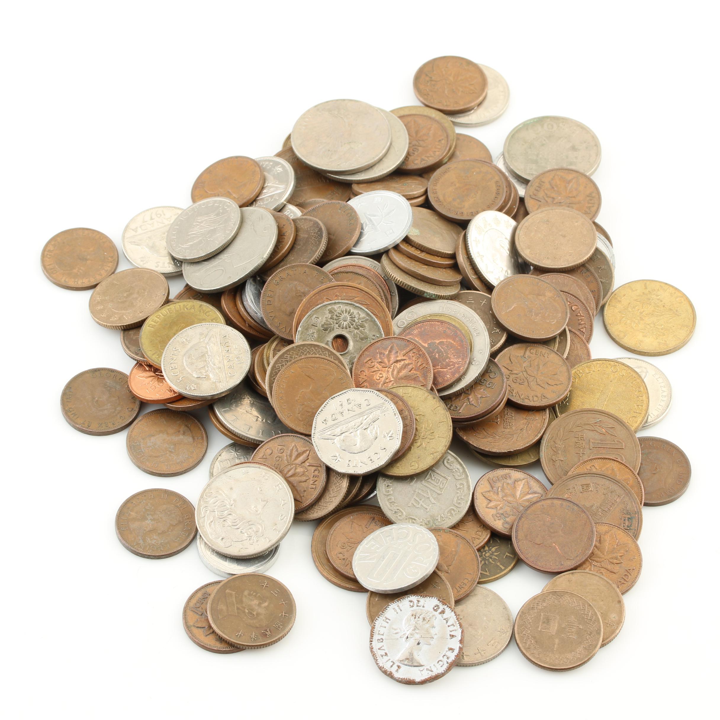 Group of 165 Foreign Coins