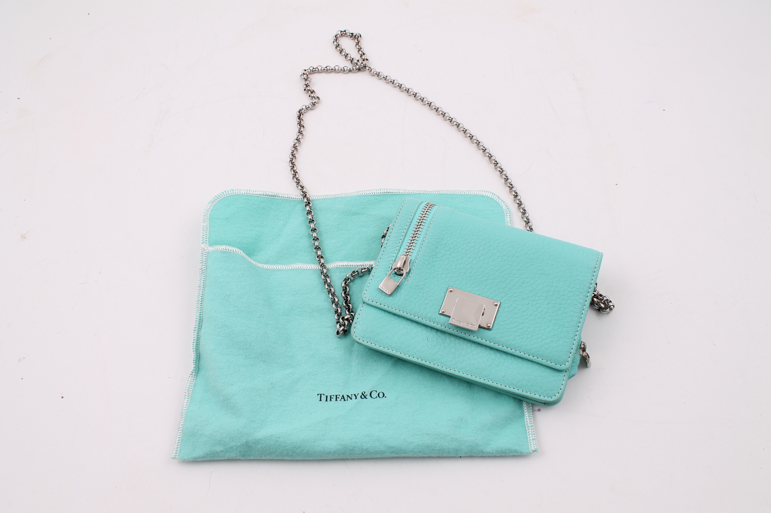 Tiffany & Co. Blue Leather Crossbody Bag