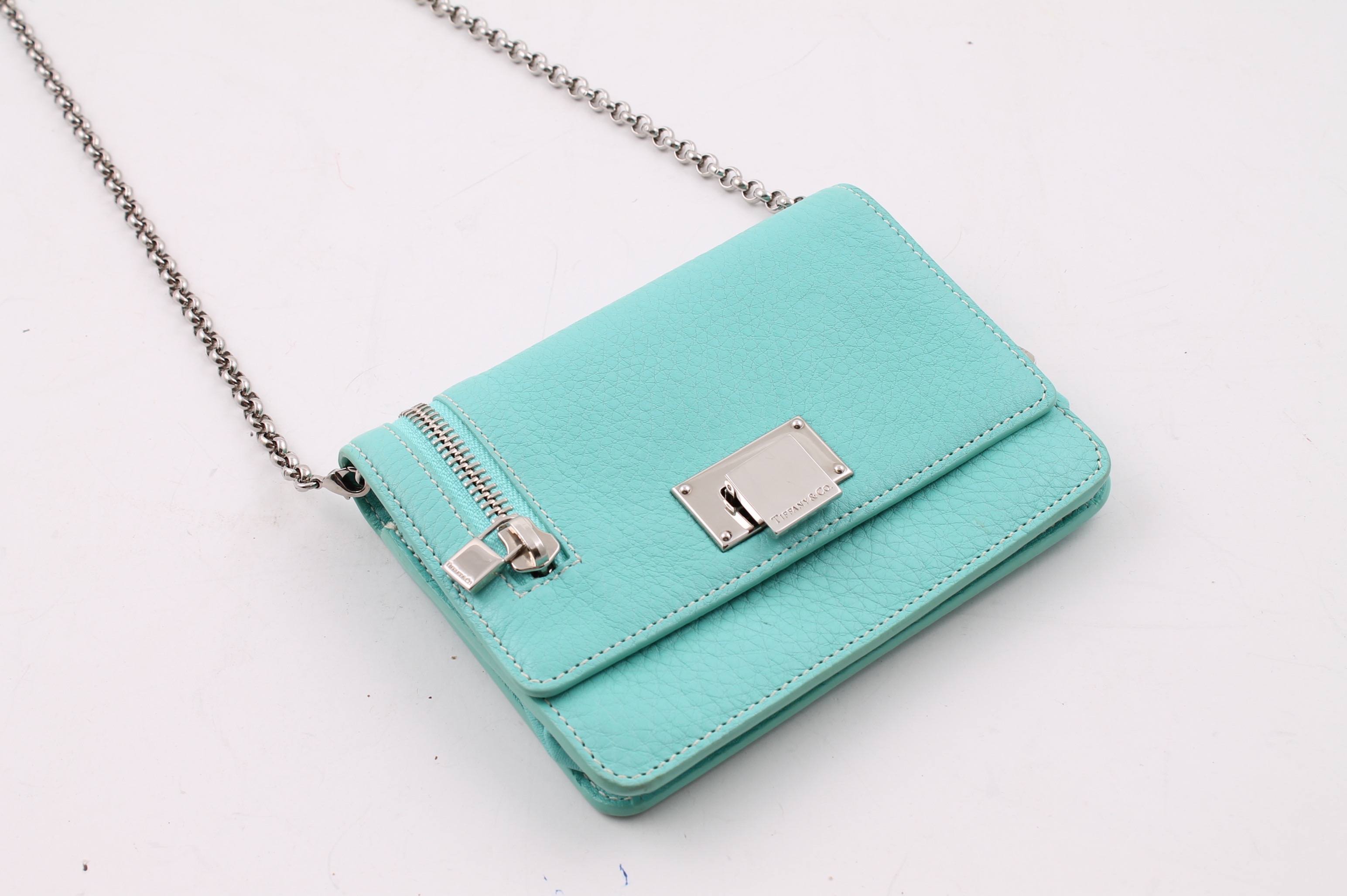 Tiffany & Co. Blue Leather Crossbody Bag