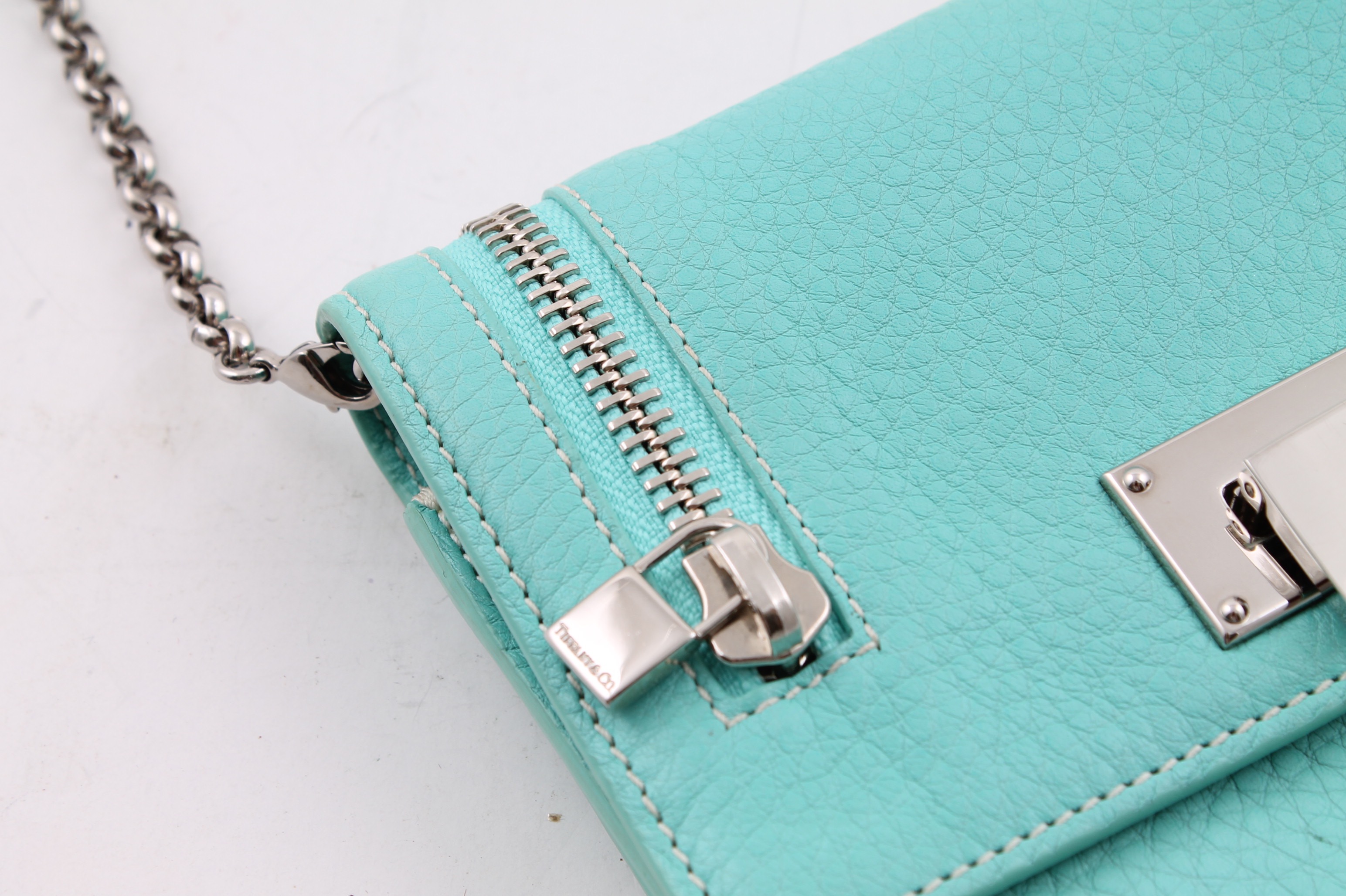 Tiffany & Co. Blue Leather Crossbody Bag