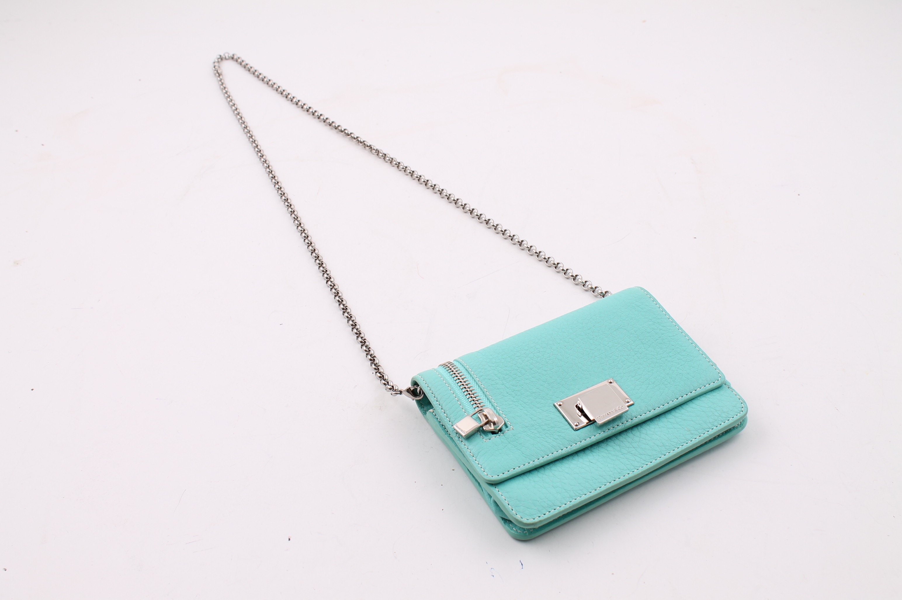 Tiffany & Co. Blue Leather Crossbody Bag