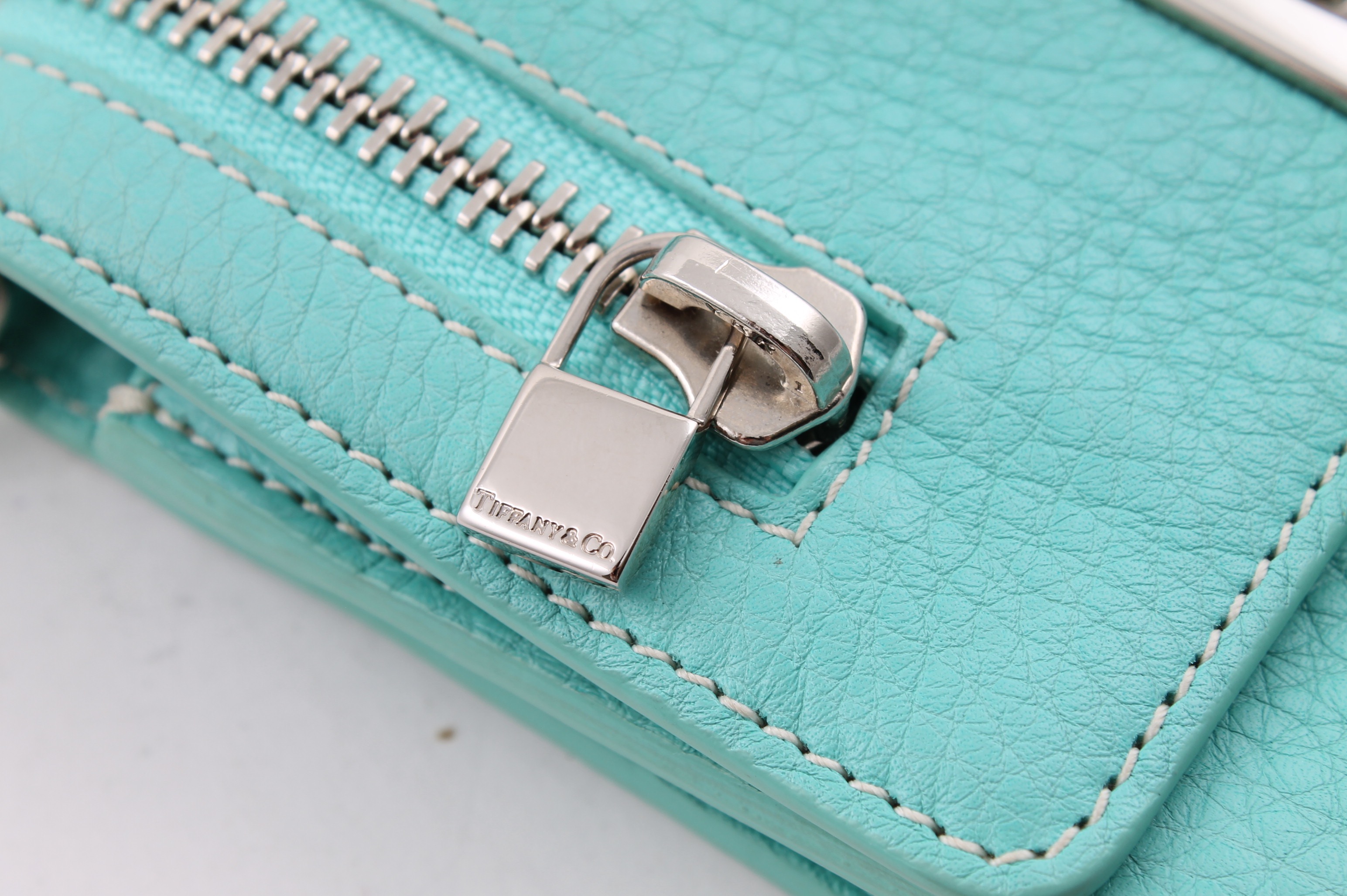Tiffany & Co. Blue Leather Crossbody Bag