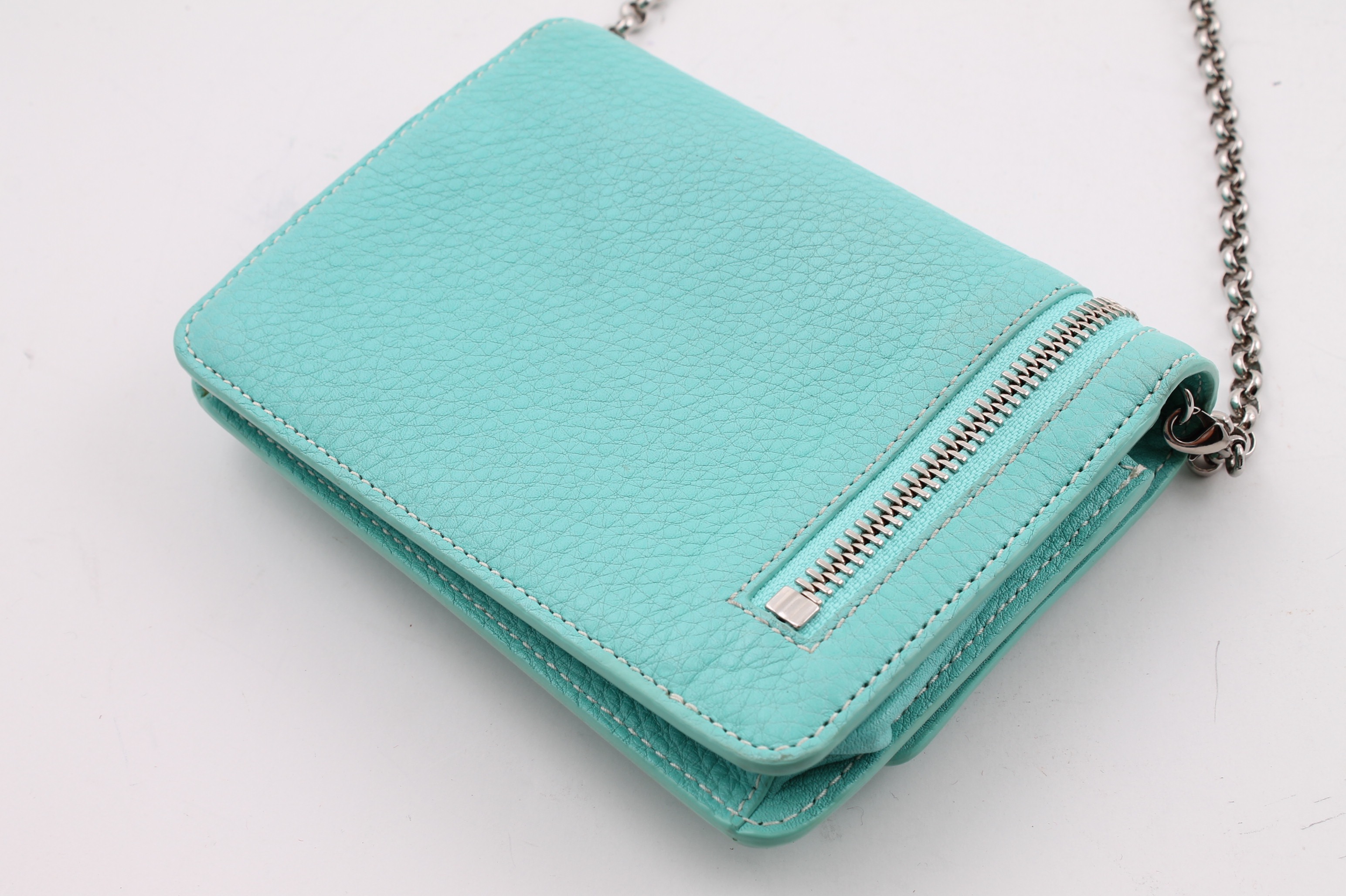 Tiffany & Co. Blue Leather Crossbody Bag