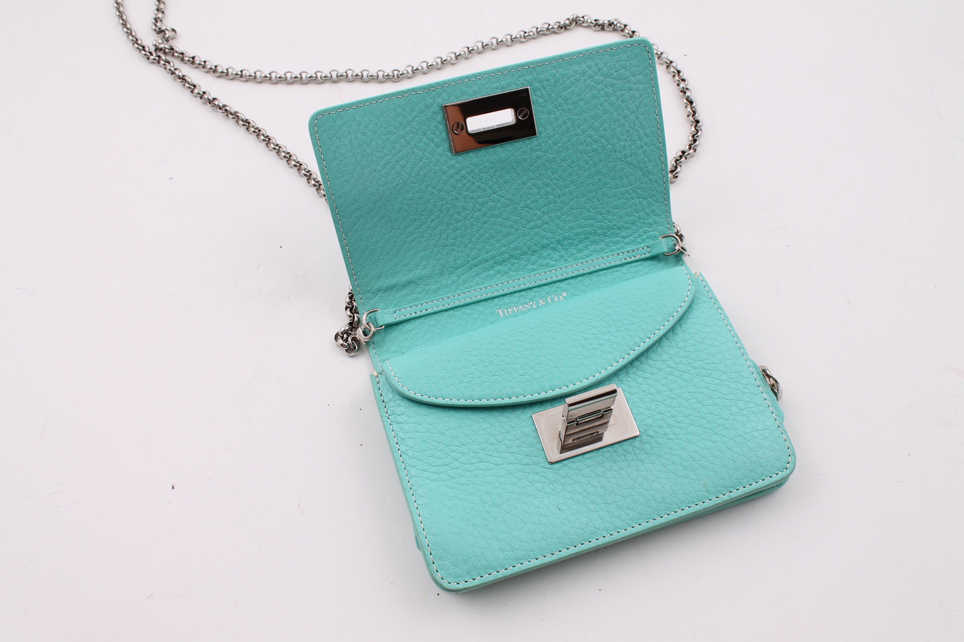 Tiffany & Co. Blue Leather Crossbody Bag
