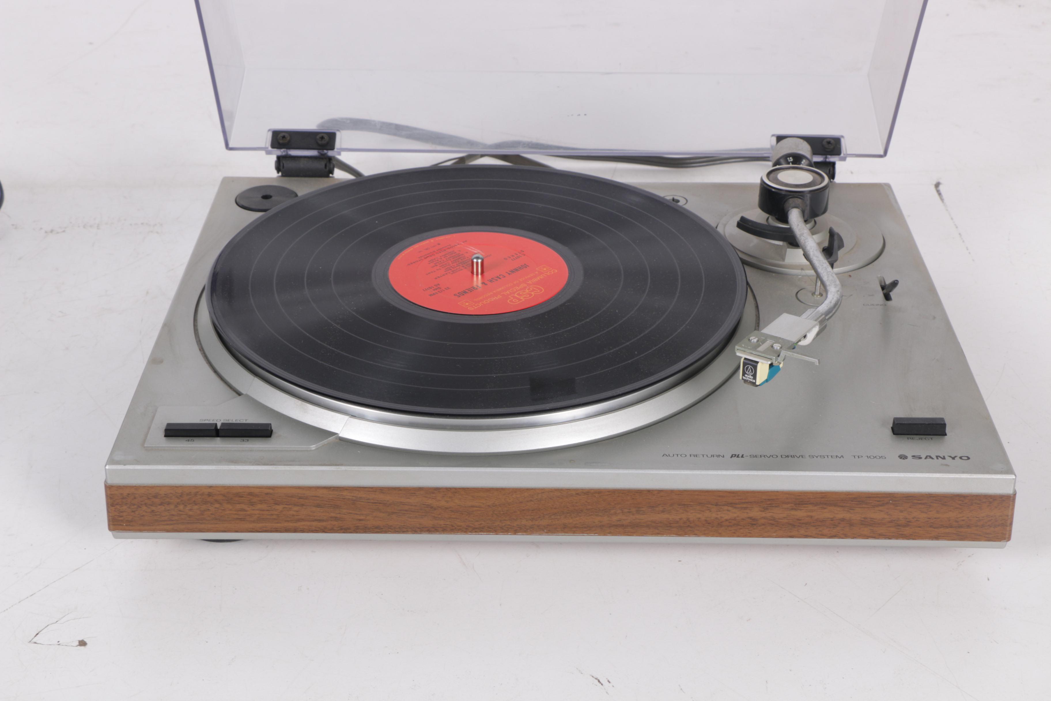 Sanyo Belt Drive TP-1005 Turntable and Yamaha KR-1000 Receiver