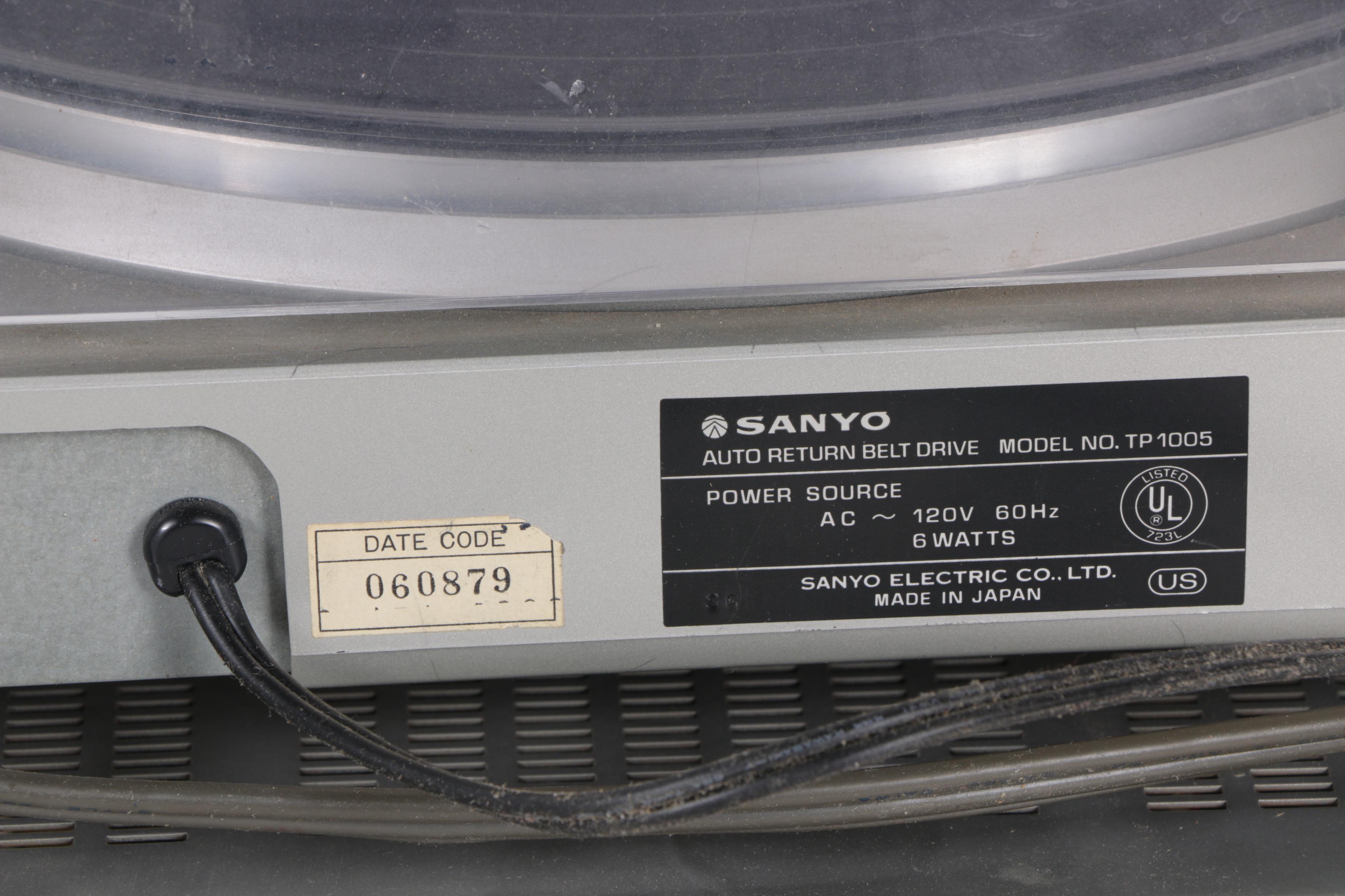 Sanyo Belt Drive TP-1005 Turntable and Yamaha KR-1000 Receiver