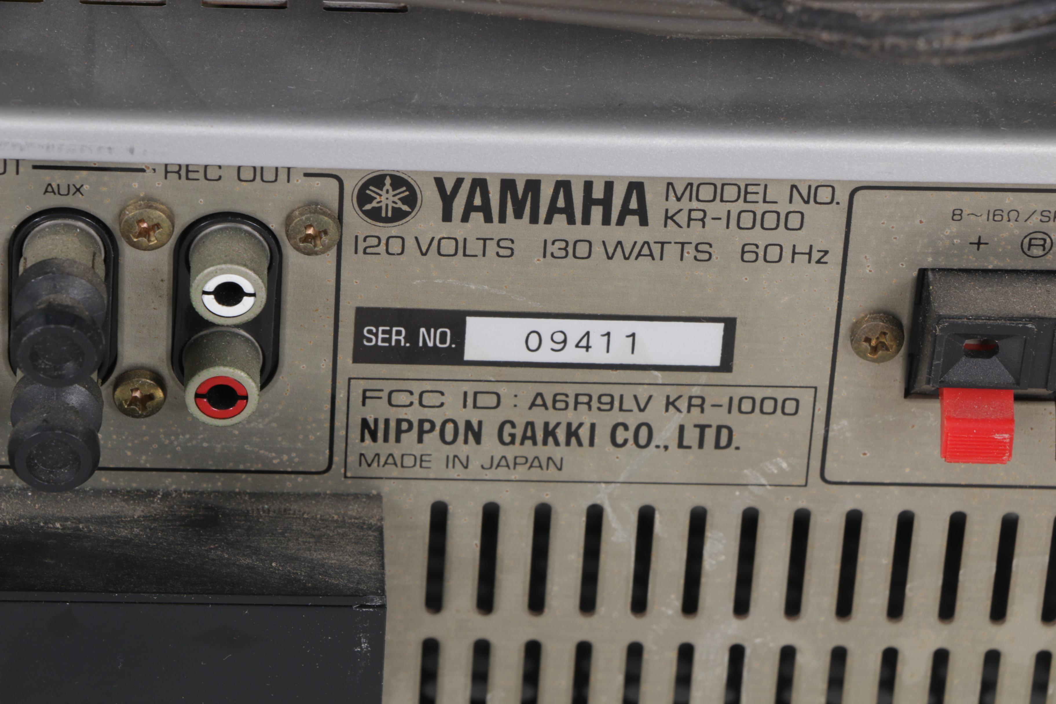 Sanyo Belt Drive TP-1005 Turntable and Yamaha KR-1000 Receiver