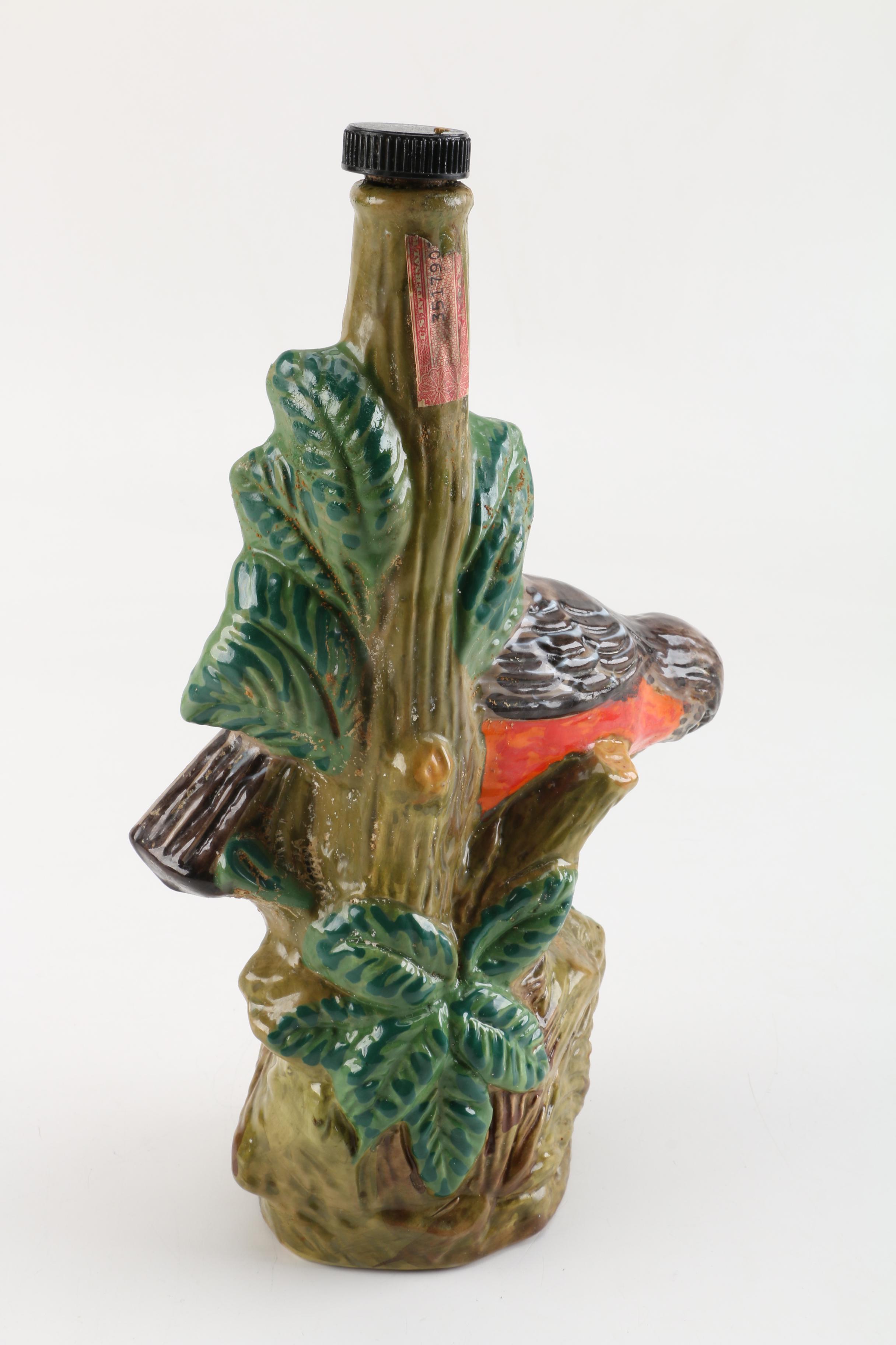 1970 Garnier Liqueurs State Bird Ceramic Decanters