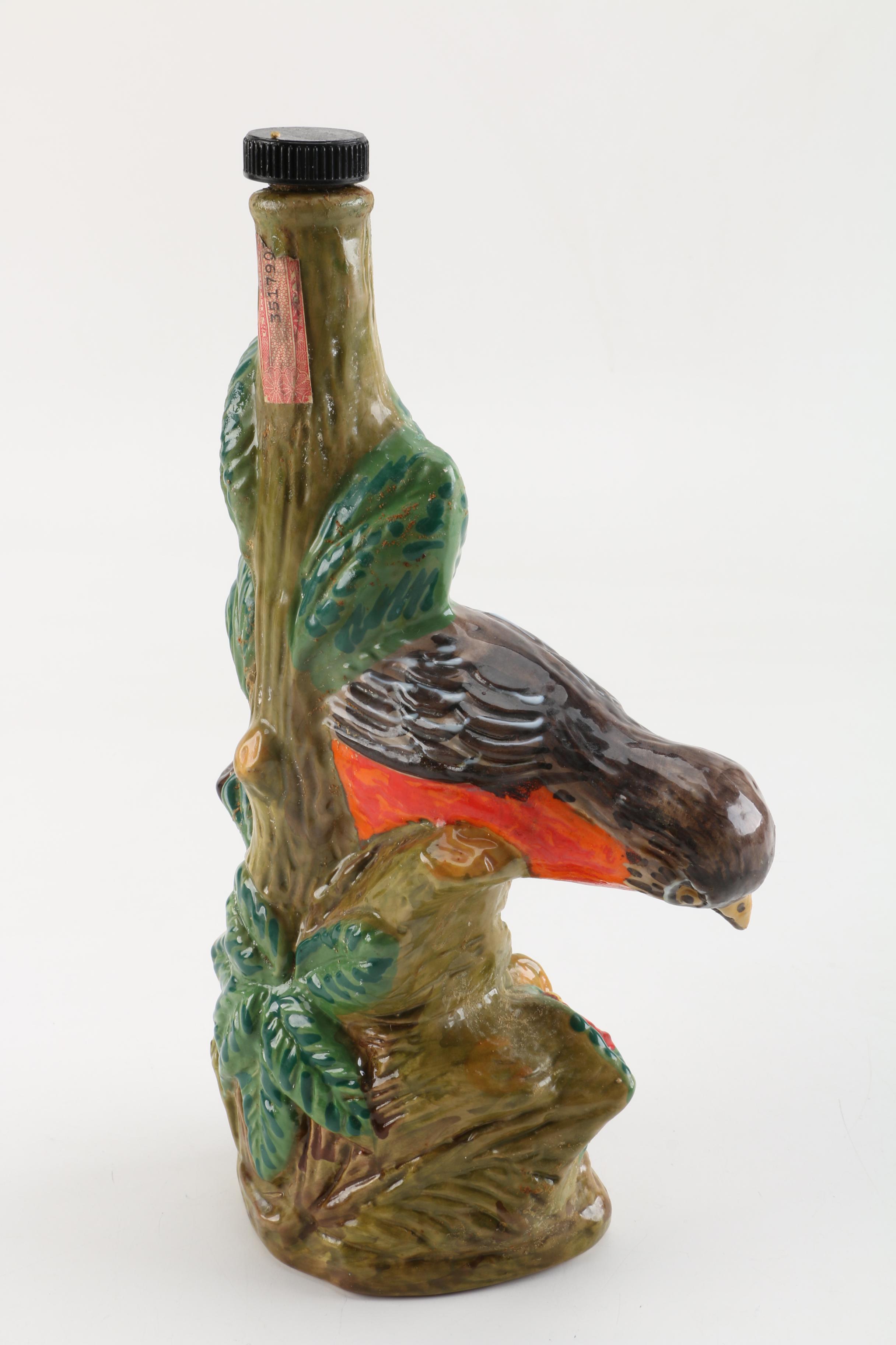 1970 Garnier Liqueurs State Bird Ceramic Decanters