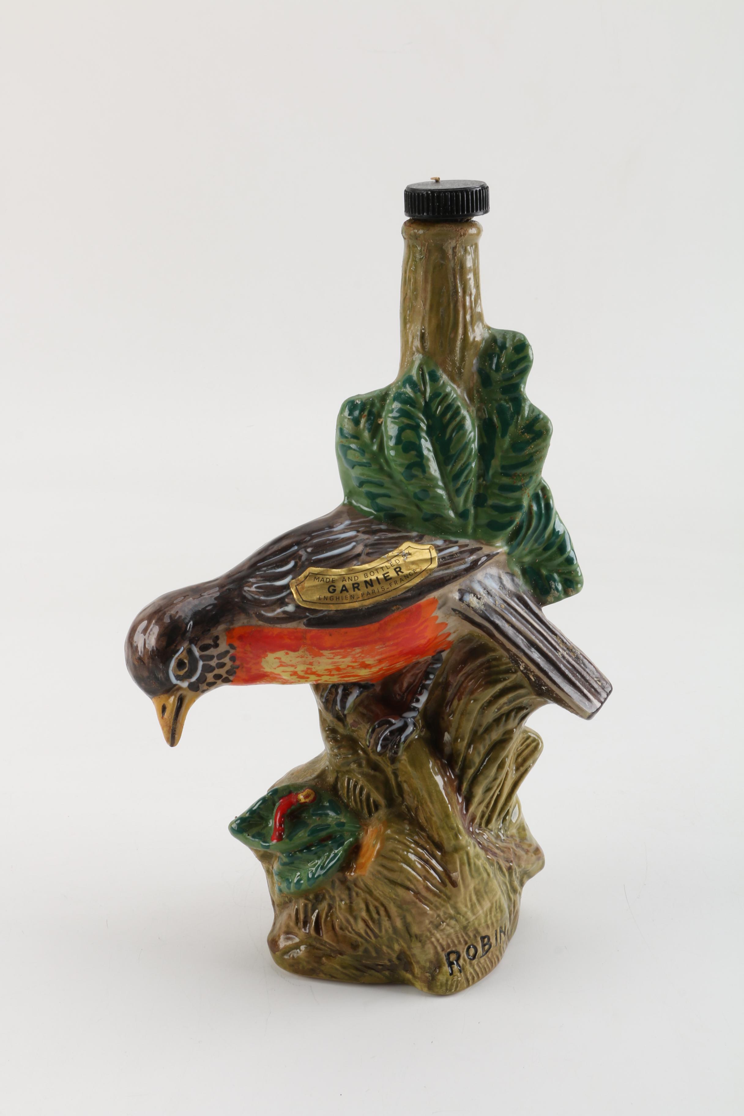 1970 Garnier Liqueurs State Bird Ceramic Decanters