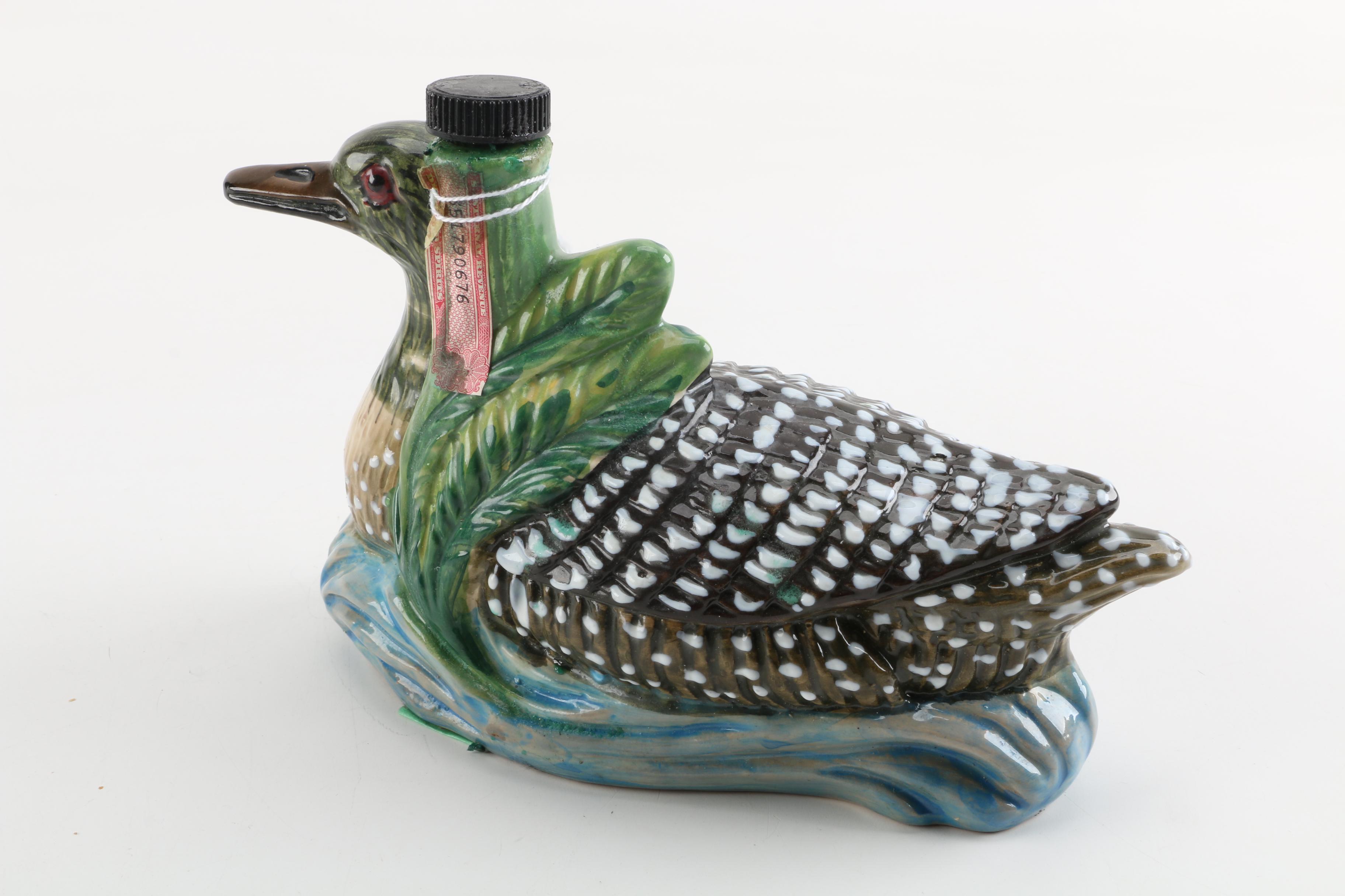 1970 Garnier Liqueurs State Bird Ceramic Decanters