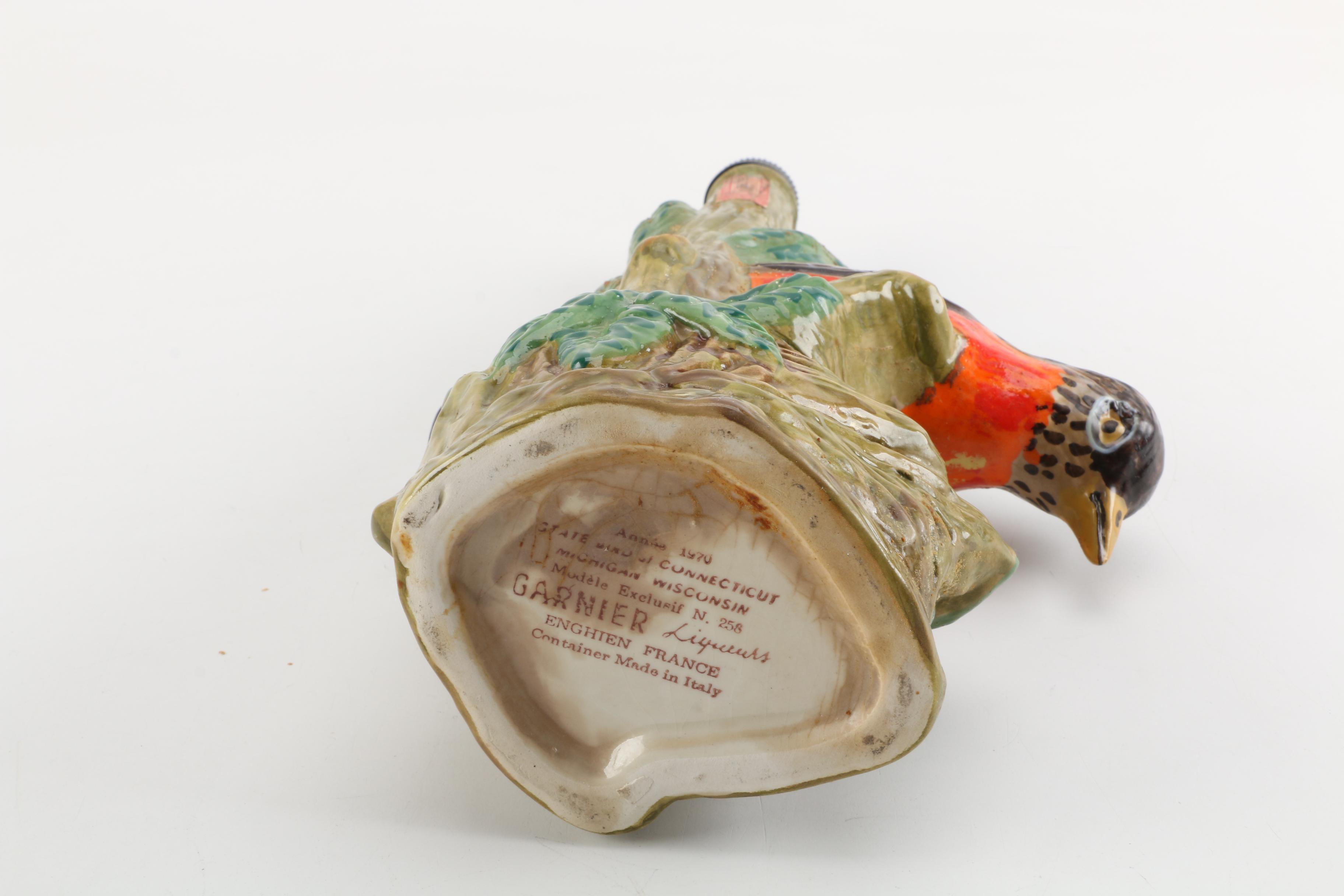 1970 Garnier Liqueurs State Bird Ceramic Decanters