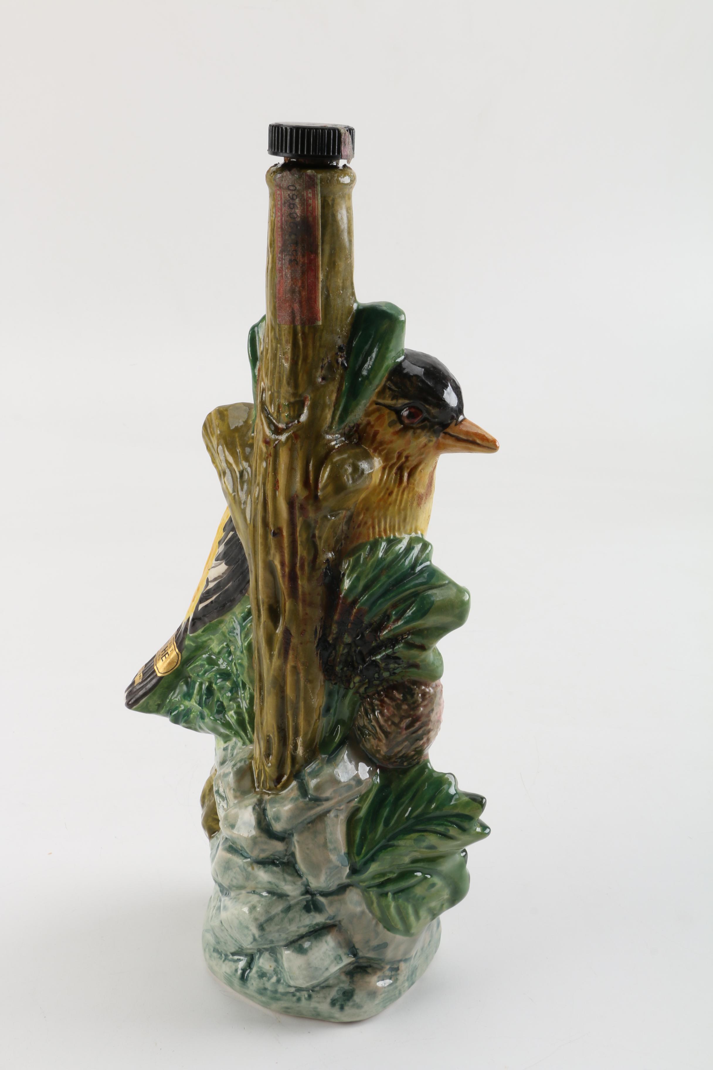 1970 Garnier Liqueurs State Bird Ceramic Decanters