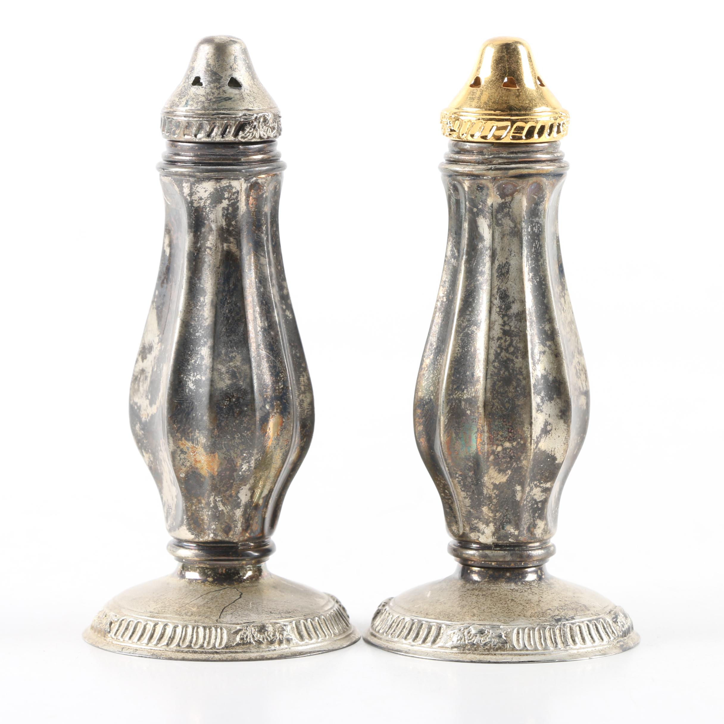 Silver Plate Fluted Shakers