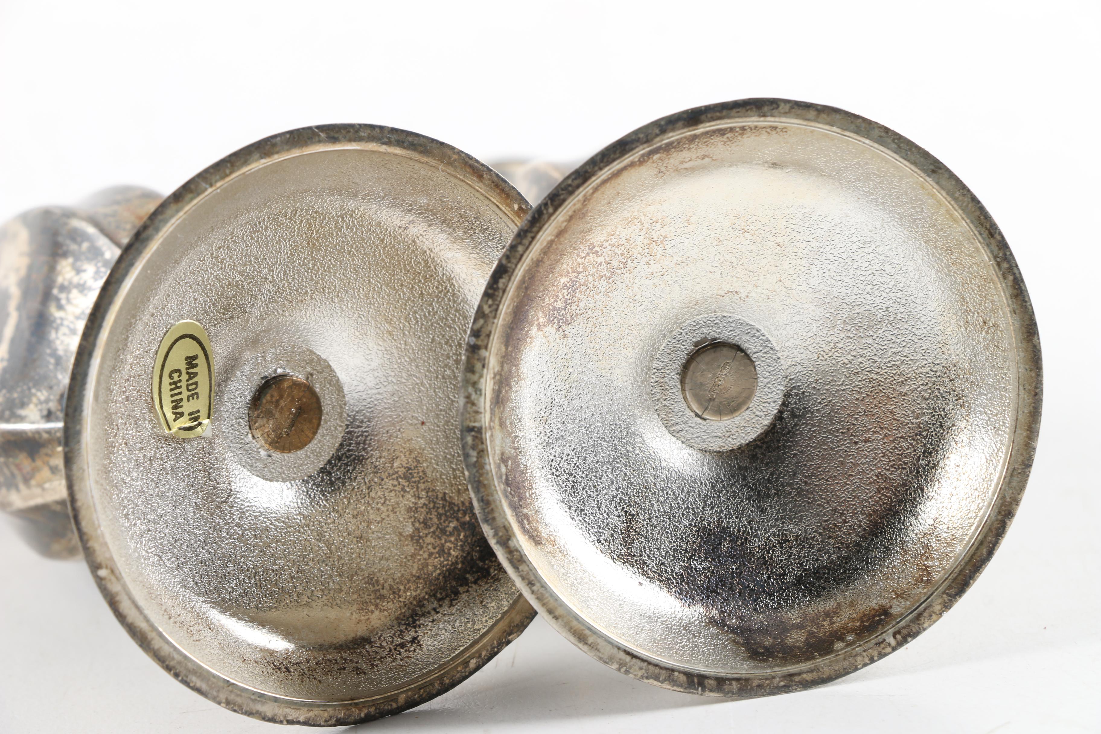 Silver Plate Fluted Shakers