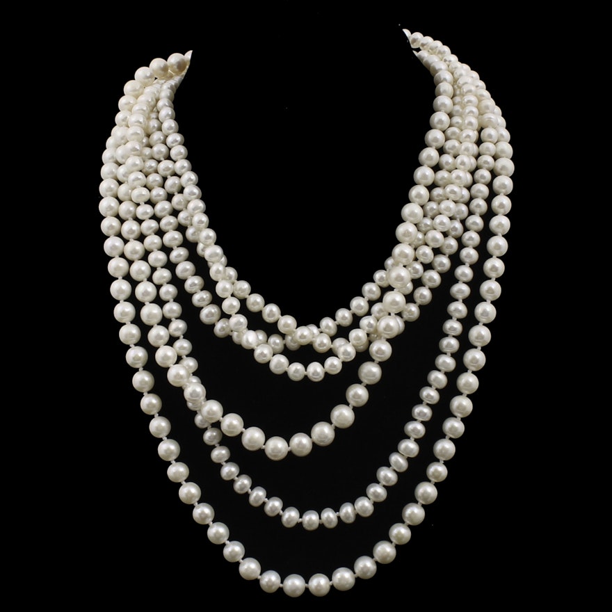Cultured Freshwater Pearl Multistand Necklace