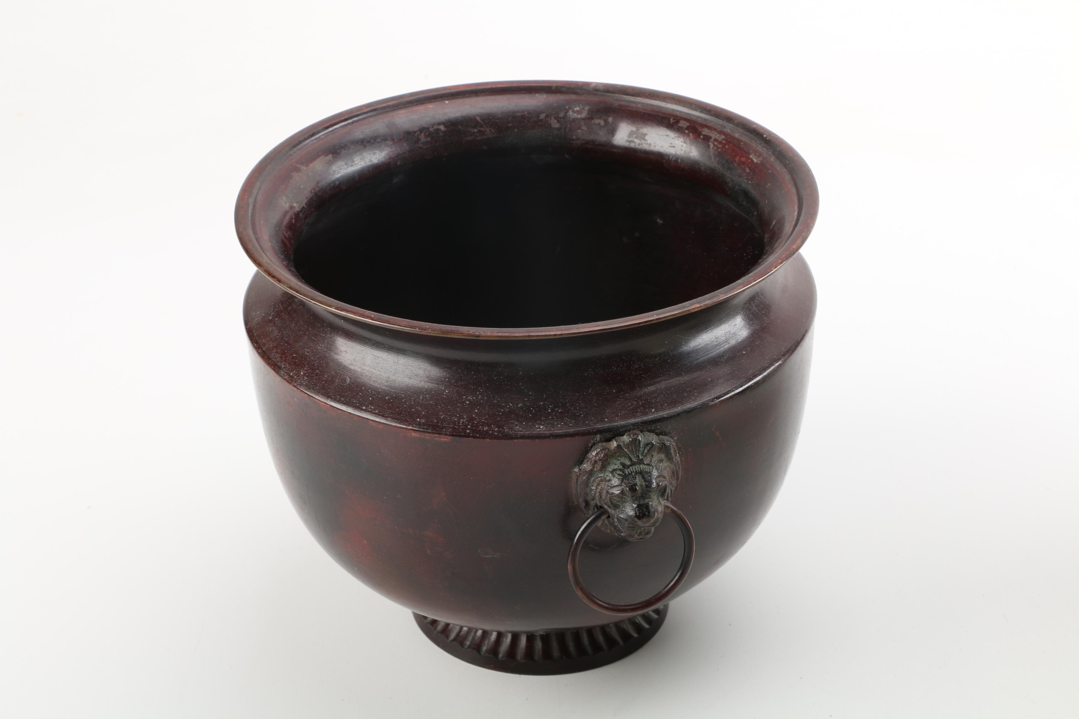 Vintage Tin Canisters and Ceramic Planter