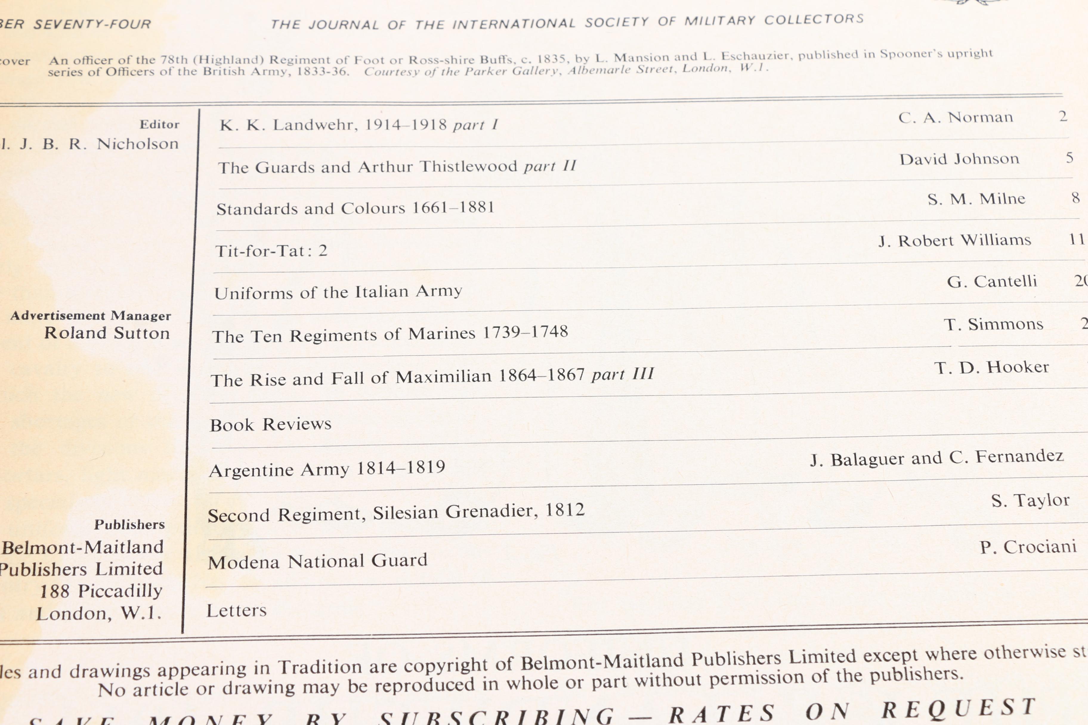 "Tradition" Magazines