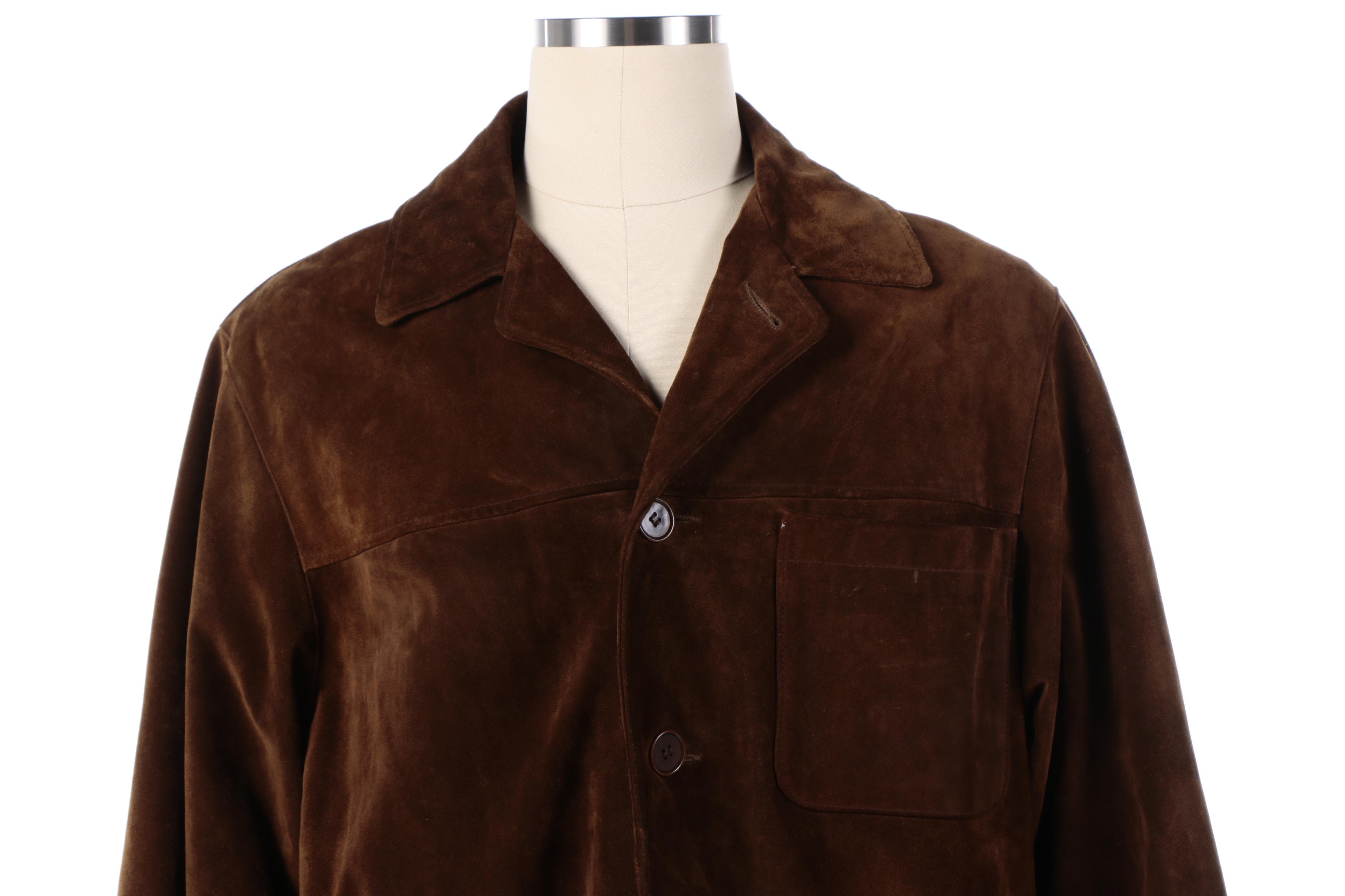 Men's Britches of Georgetowne Brown Suede Jacket