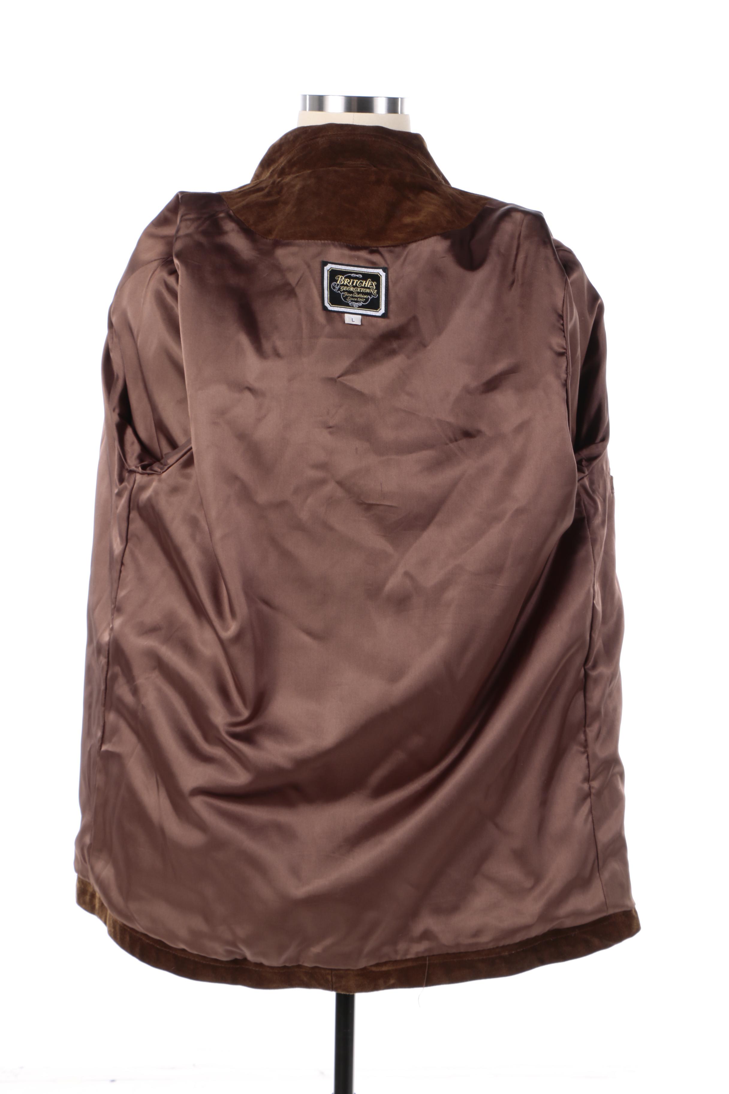 Men's Britches of Georgetowne Brown Suede Jacket