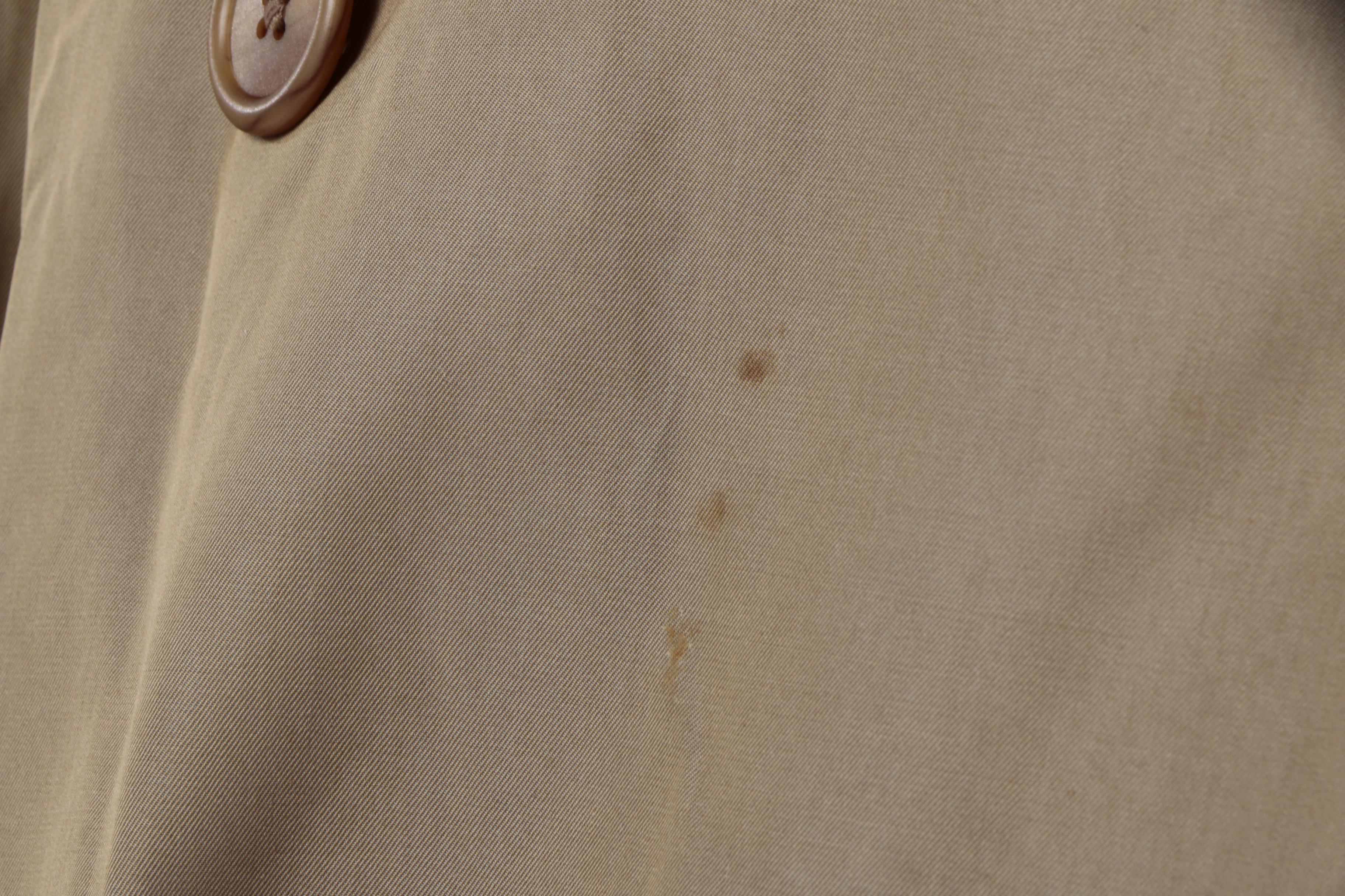 Men's Vintage Burberry Double-Breasted Cotton Trench Coat